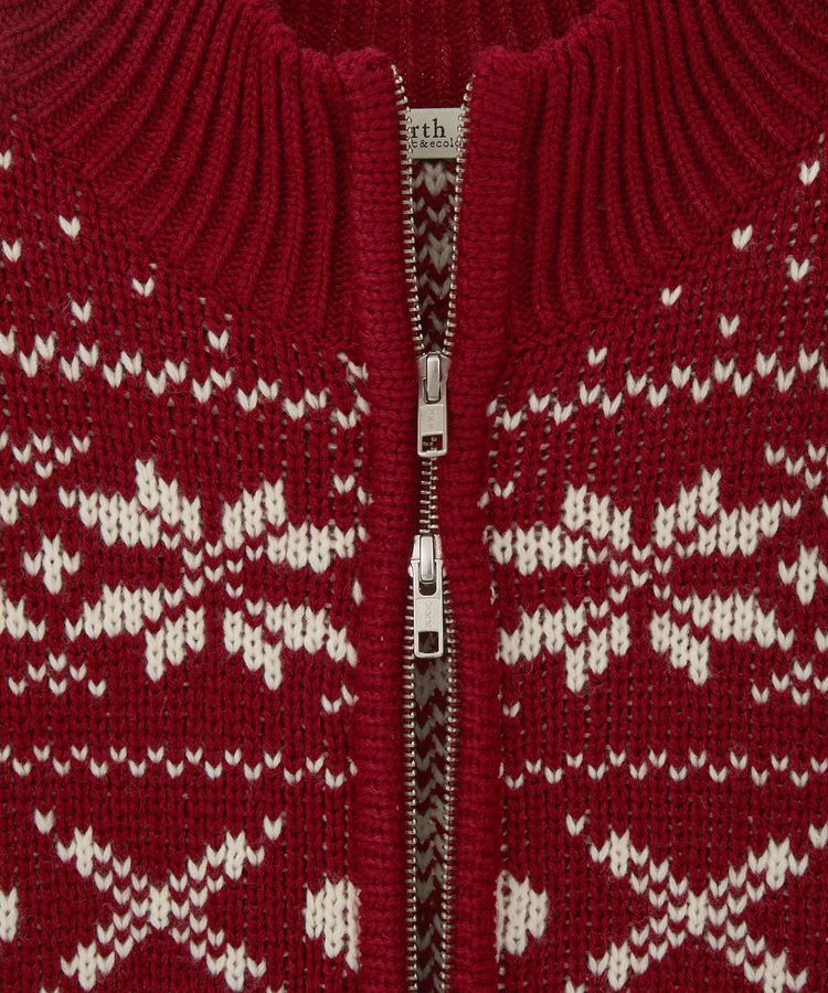 earth music&ecology「ダブルzipノルディックカウチンニットカーディガン」|カーディガン|