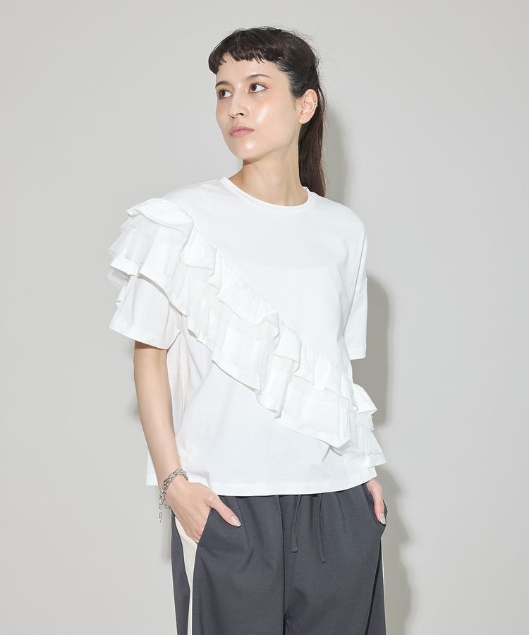 GARAGE OF GOOD CLOTHING「タックフリル&times;チュールプルオーバー」|Tシャツ・カットソー|