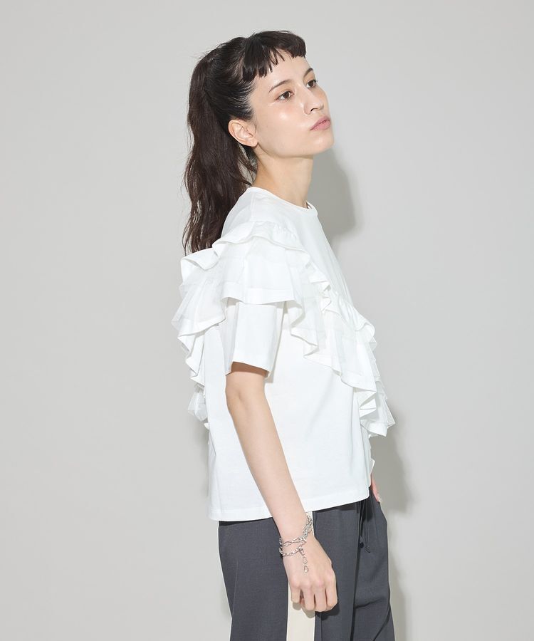 GARAGE OF GOOD CLOTHING「タックフリル&times;チュールプルオーバー」|Tシャツ・カットソー|