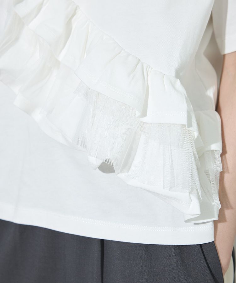 GARAGE OF GOOD CLOTHING「タックフリル&times;チュールプルオーバー」|Tシャツ・カットソー|