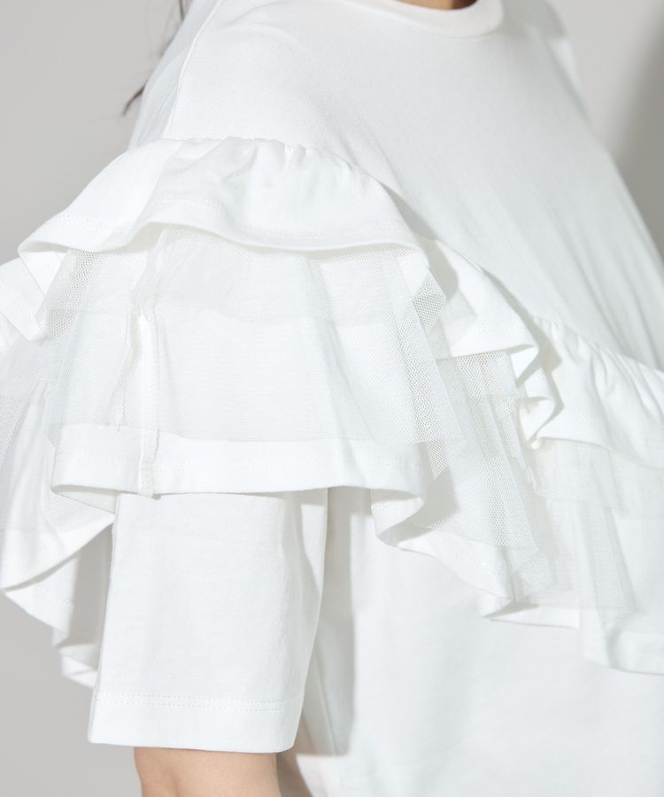 GARAGE OF GOOD CLOTHING「タックフリル&times;チュールプルオーバー」|Tシャツ・カットソー|