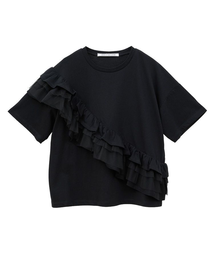 GARAGE OF GOOD CLOTHING「タックフリル&times;チュールプルオーバー」|Tシャツ・カットソー|