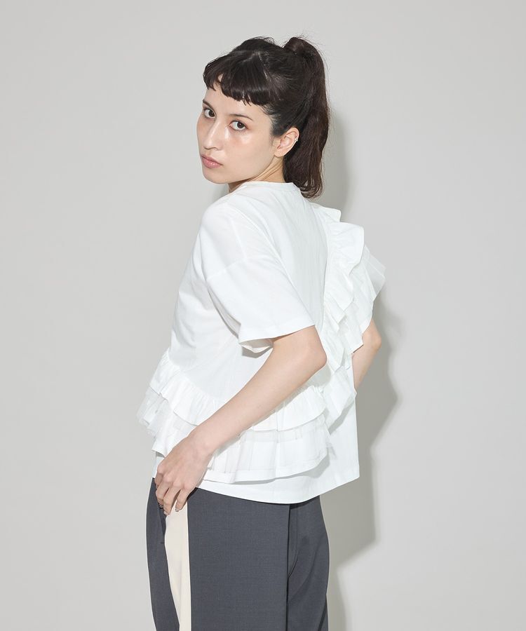 GARAGE OF GOOD CLOTHING「タックフリル&times;チュールプルオーバー」|Tシャツ・カットソー|