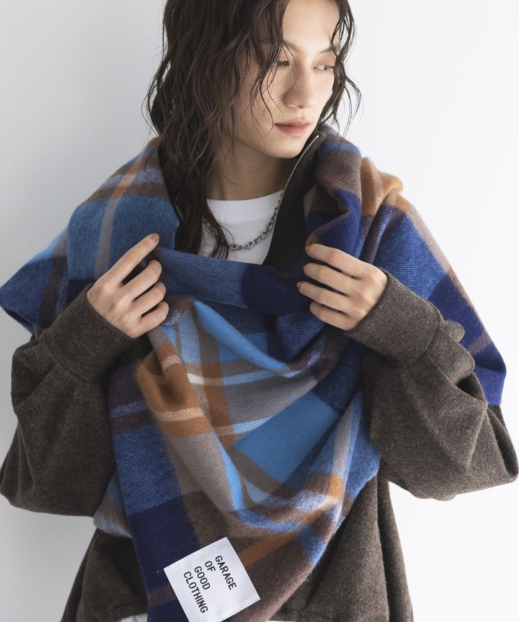 GARAGE OF GOOD CLOTHING「ラムズウールチェックストール」|ストール|