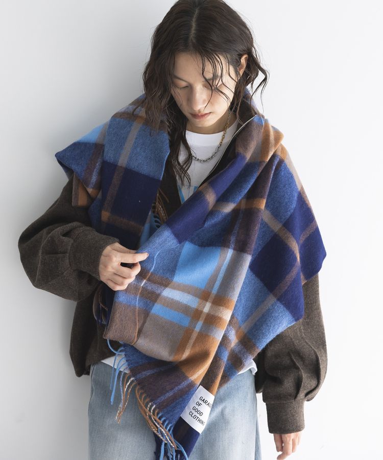 GARAGE OF GOOD CLOTHING「ラムズウールチェックストール」|ストール|