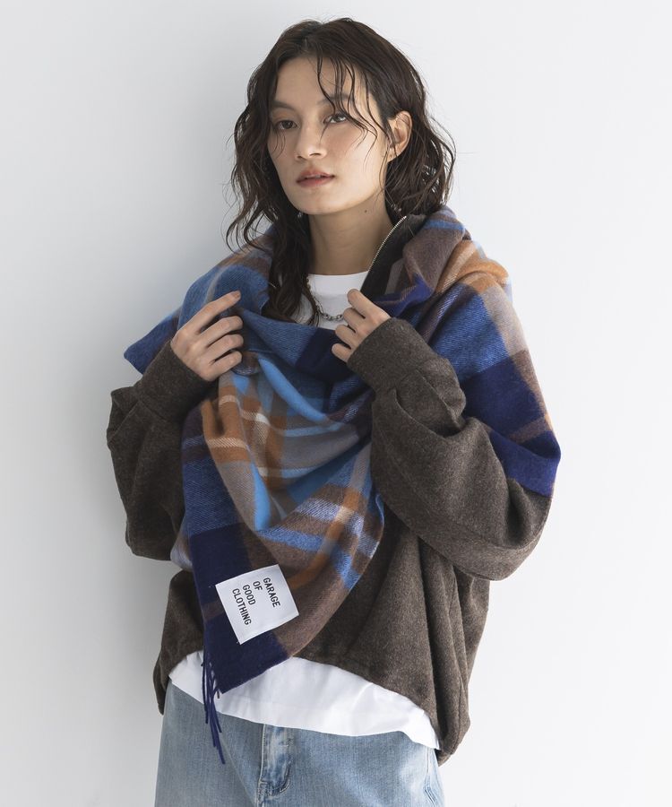 GARAGE OF GOOD CLOTHING「ラムズウールチェックストール」|ストール|