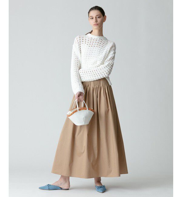 allureville「コットンリリーメッシュプルオーバー」|ニット・セーター|