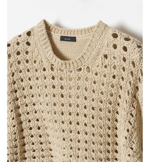 allureville「コットンリリーメッシュプルオーバー」|ニット・セーター|