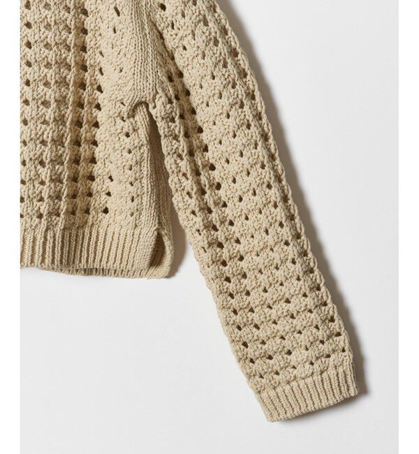 allureville「コットンリリーメッシュプルオーバー」|ニット・セーター|