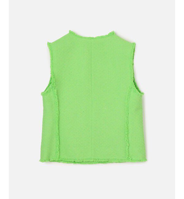 allureville「【セットアップ対応可能】ラスティックツイードフリンジジレ」|ベスト・ジレ|