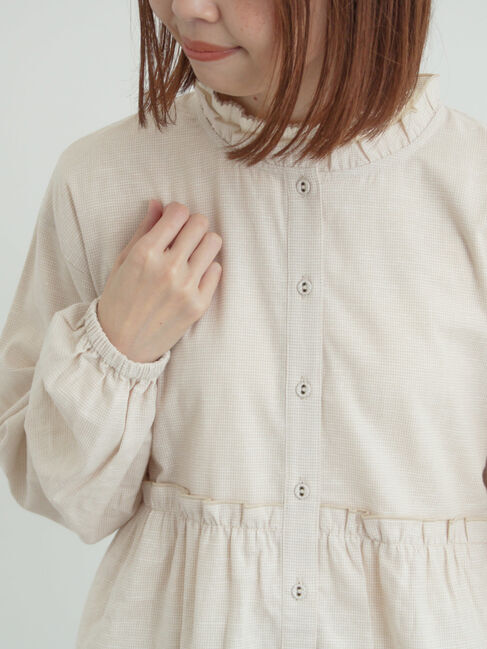 Samansa Mos2「柄アソートティアードフリルチュニック」|シャツ・ブラウス|