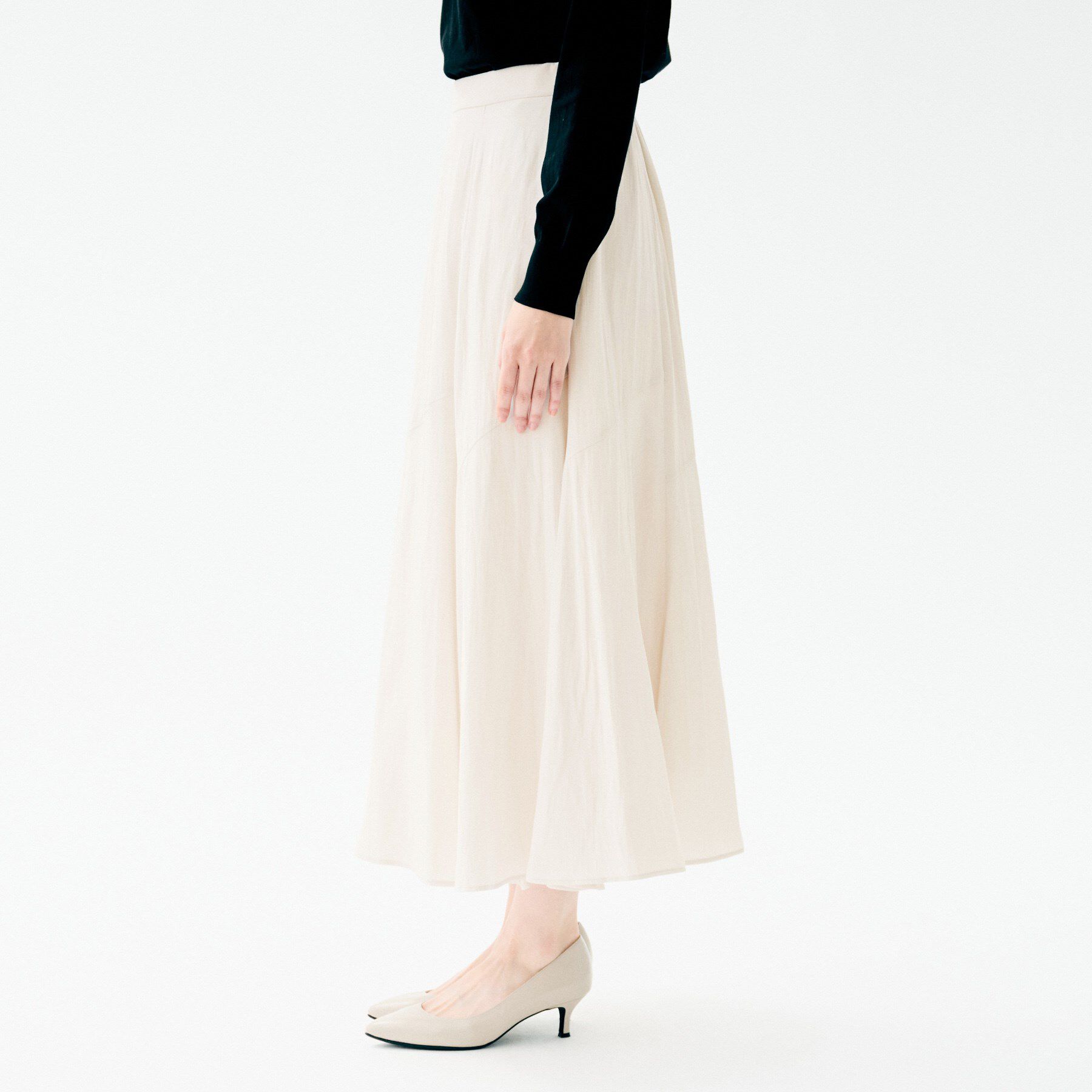UNTITLED「【洗える/セレモニーにも/後ろウエストゴム】ロングスカート」|スカート|