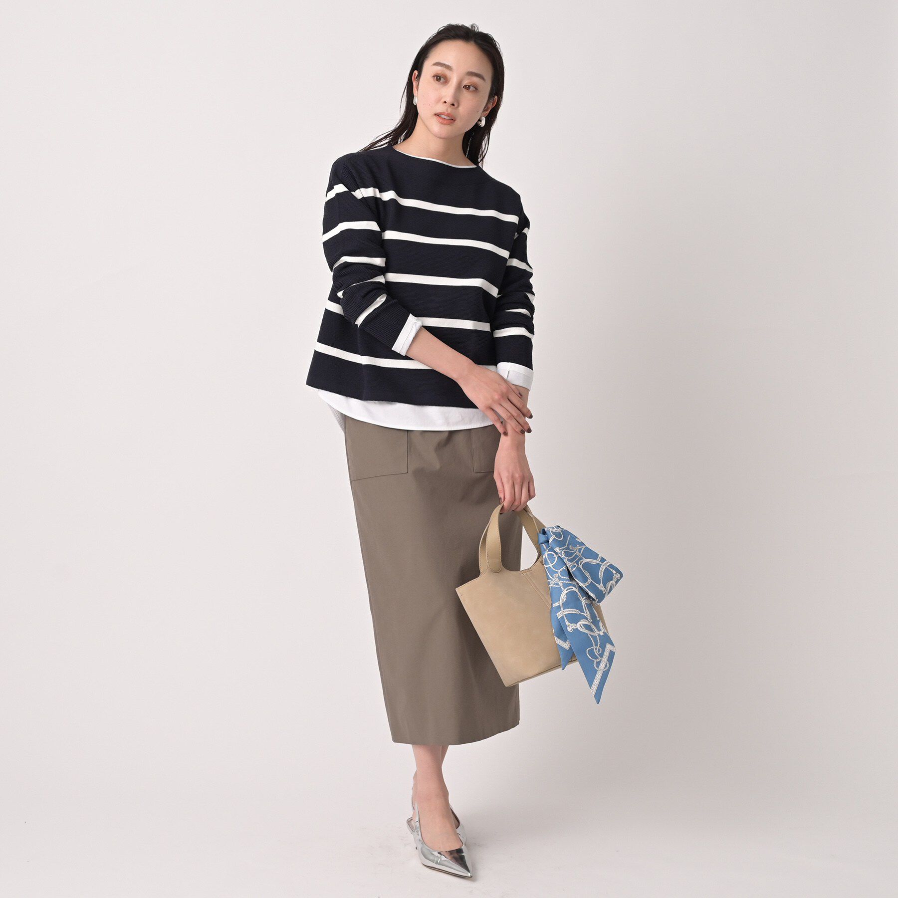 UNTITLED「【ゆったり/洗える】クロップドニットプルオーバー」|ニット・セーター|