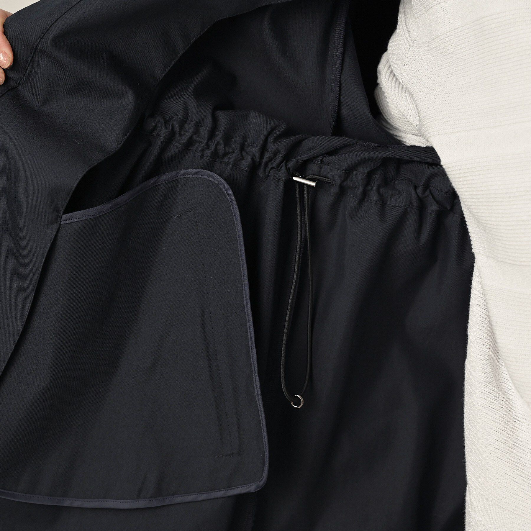 UNTITLED「ライトコットンミリタリーコート」|ノーカラーコート|