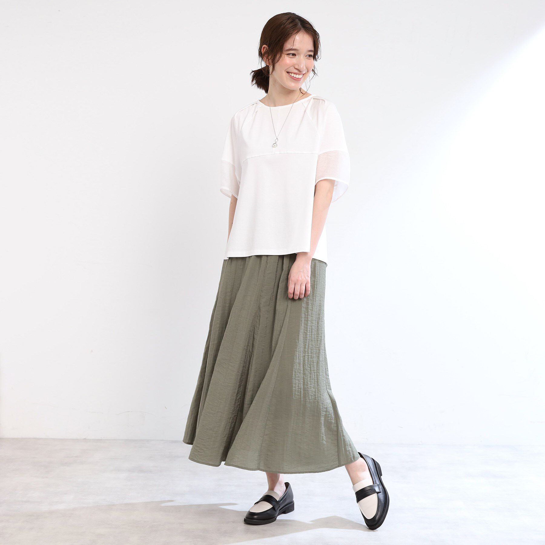 Reflect「【夏SALE／E‐QUALITY／手洗い可】シアーラグランプルオーバー」|Tシャツ・カットソー|