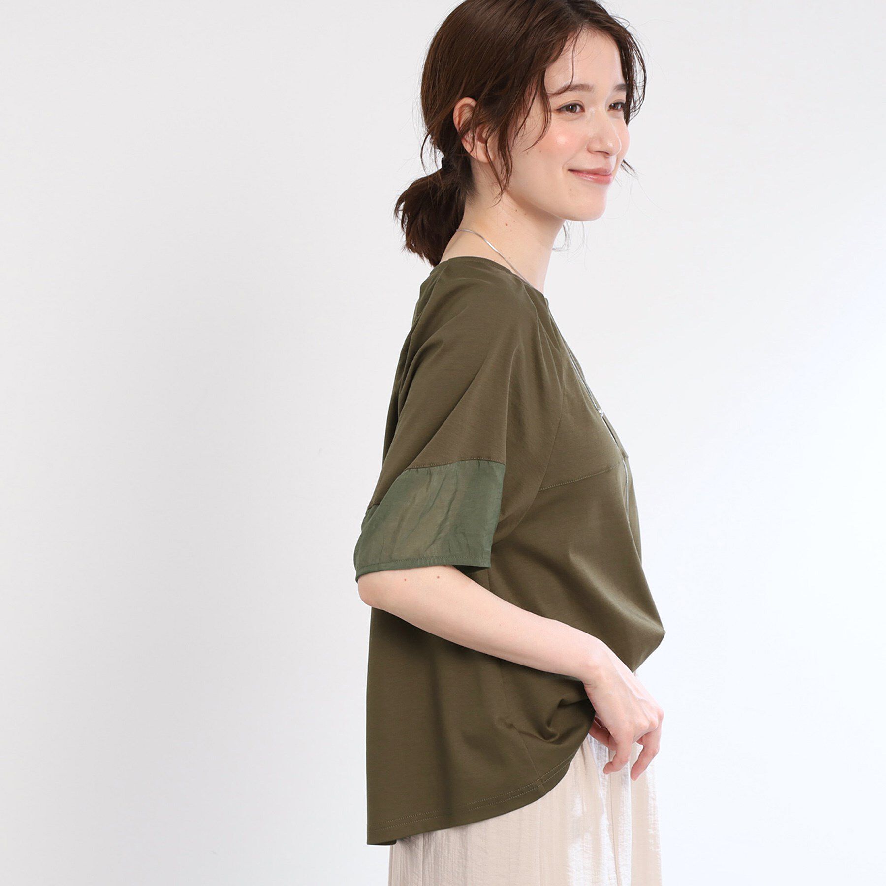 Reflect「【夏SALE／E‐QUALITY／手洗い可】シアーラグランプルオーバー」|Tシャツ・カットソー|