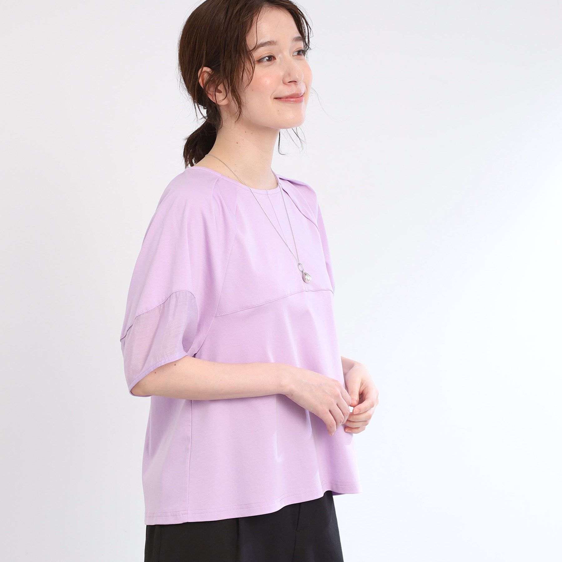 Reflect「【夏SALE／E‐QUALITY／手洗い可】シアーラグランプルオーバー」|Tシャツ・カットソー|