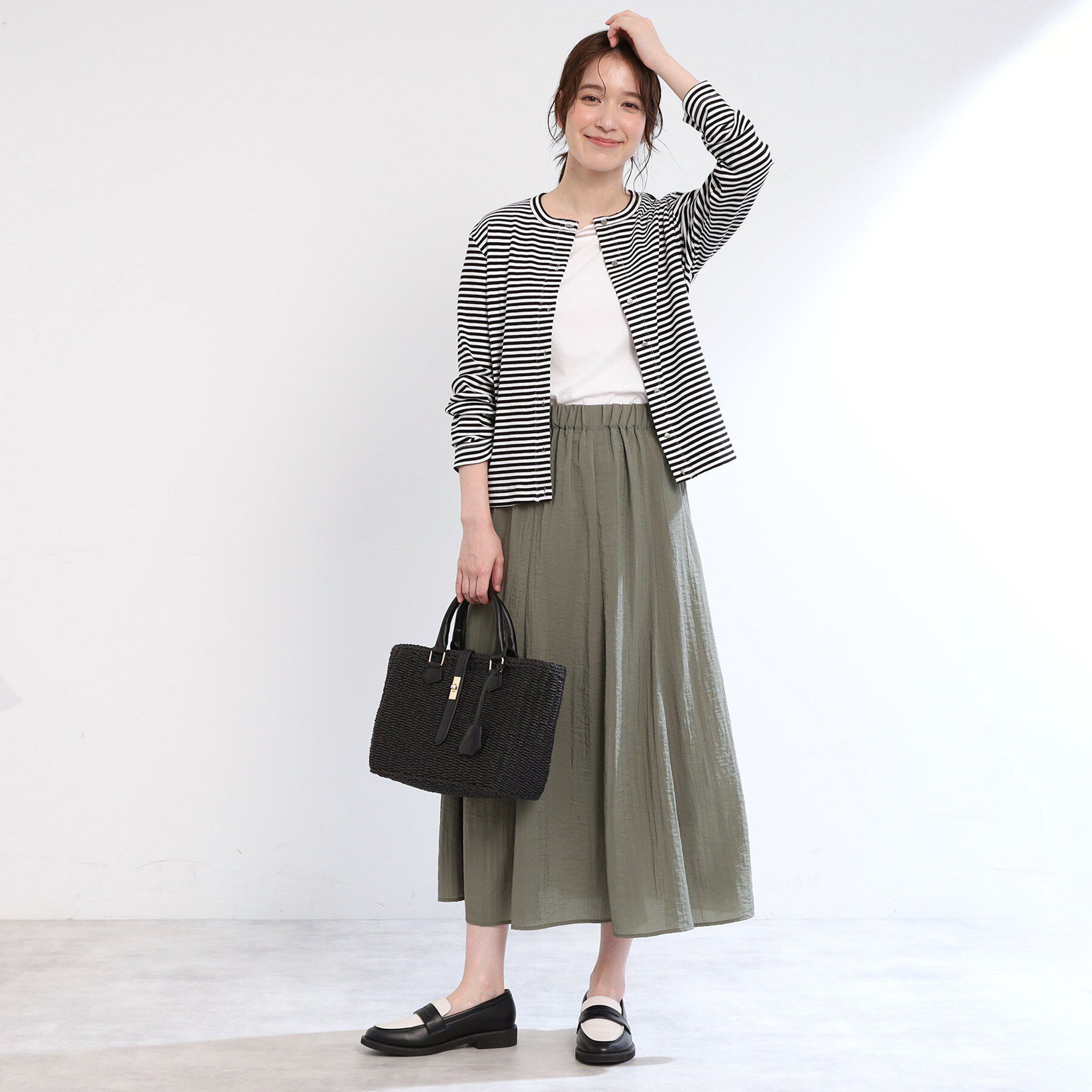 Reflect「【手洗い可／一枚着でも◎】ドット風ボタンカーディガン」|カーディガン|