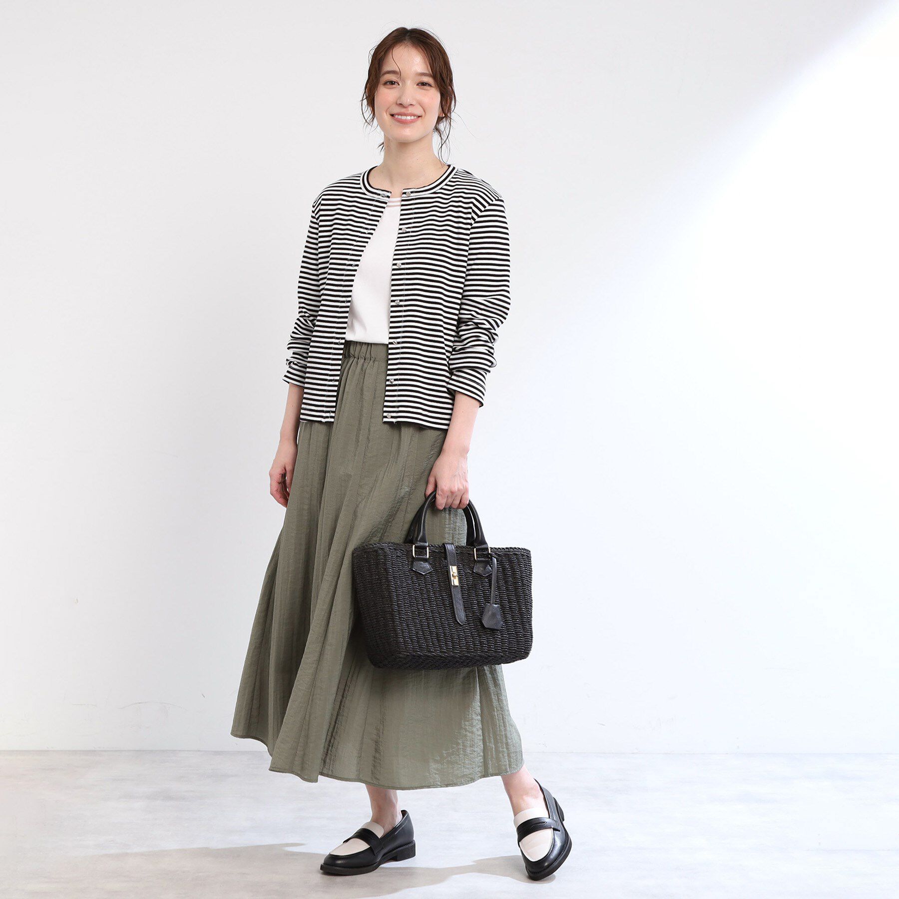 Reflect「【手洗い可／一枚着でも◎】ドット風ボタンカーディガン」|カーディガン|