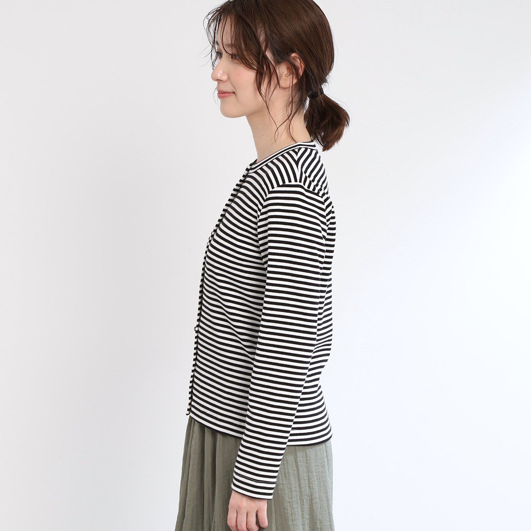 Reflect「【手洗い可／一枚着でも◎】ドット風ボタンカーディガン」|カーディガン|