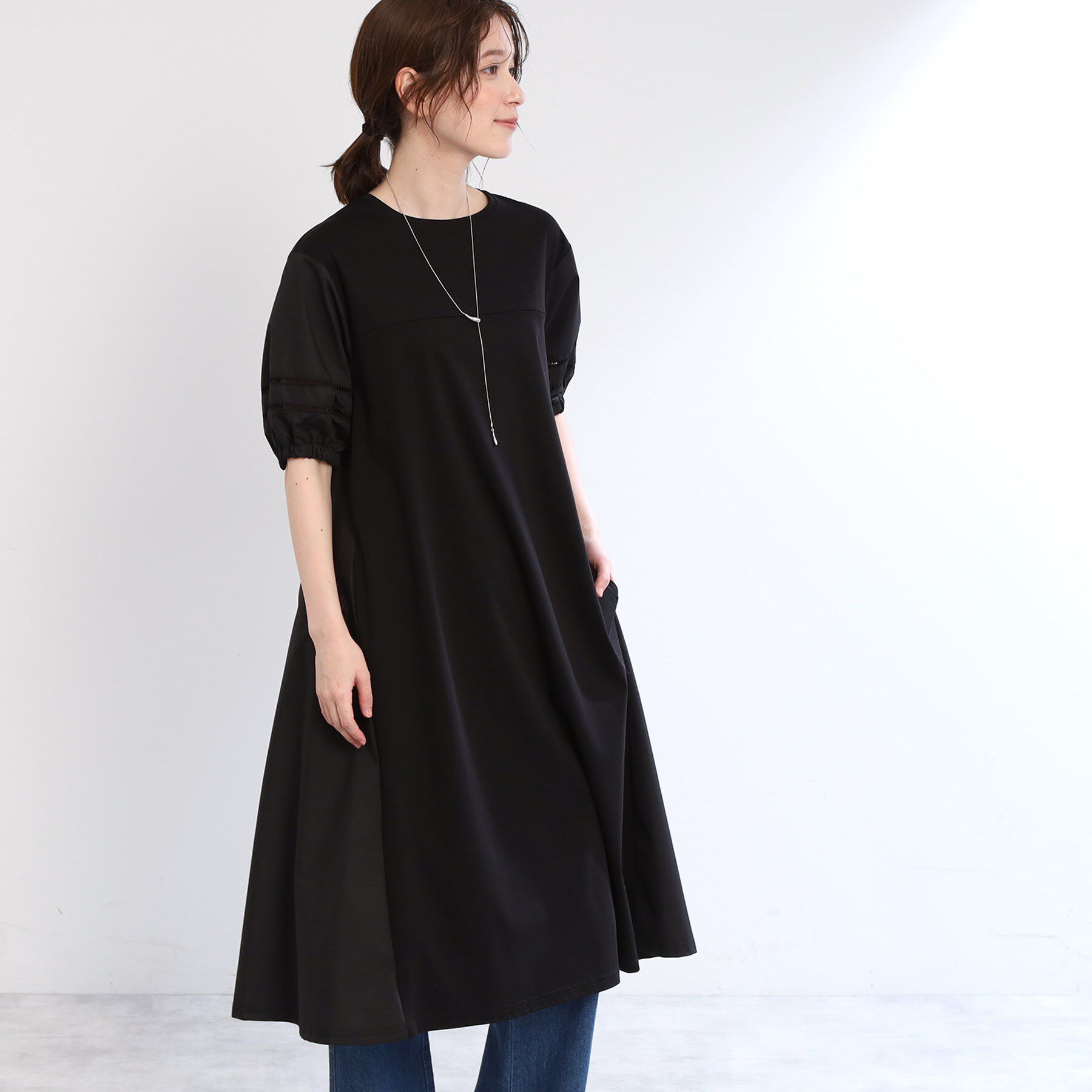 Reflect「【夏SALE／E‐QUALITY／手洗い可】リラクシーワンピース」|ワンピース|ブラック(019)