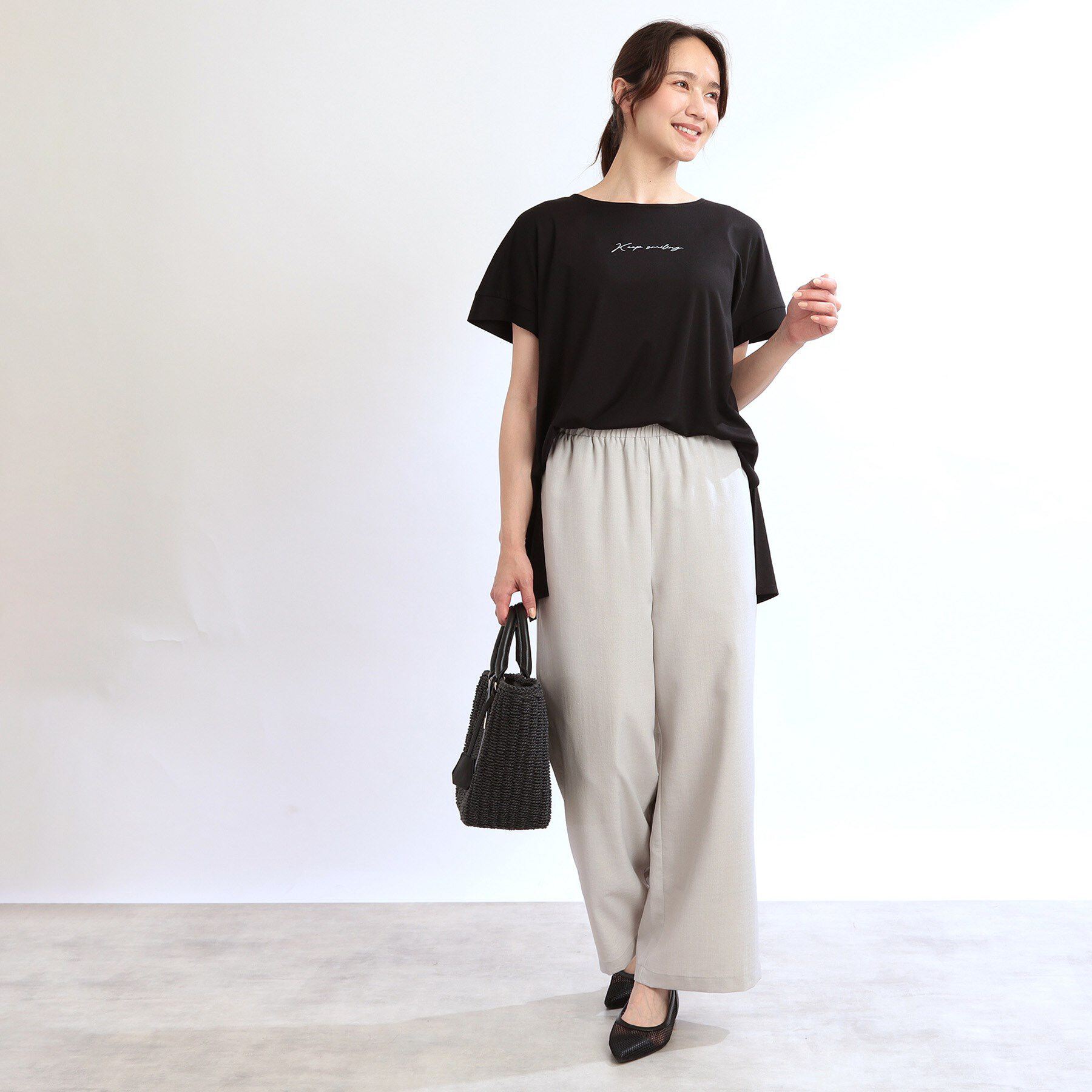 Reflect「【E‐QUALITY】チュニック丈ロゴTシャツ」|Tシャツ・カットソー|