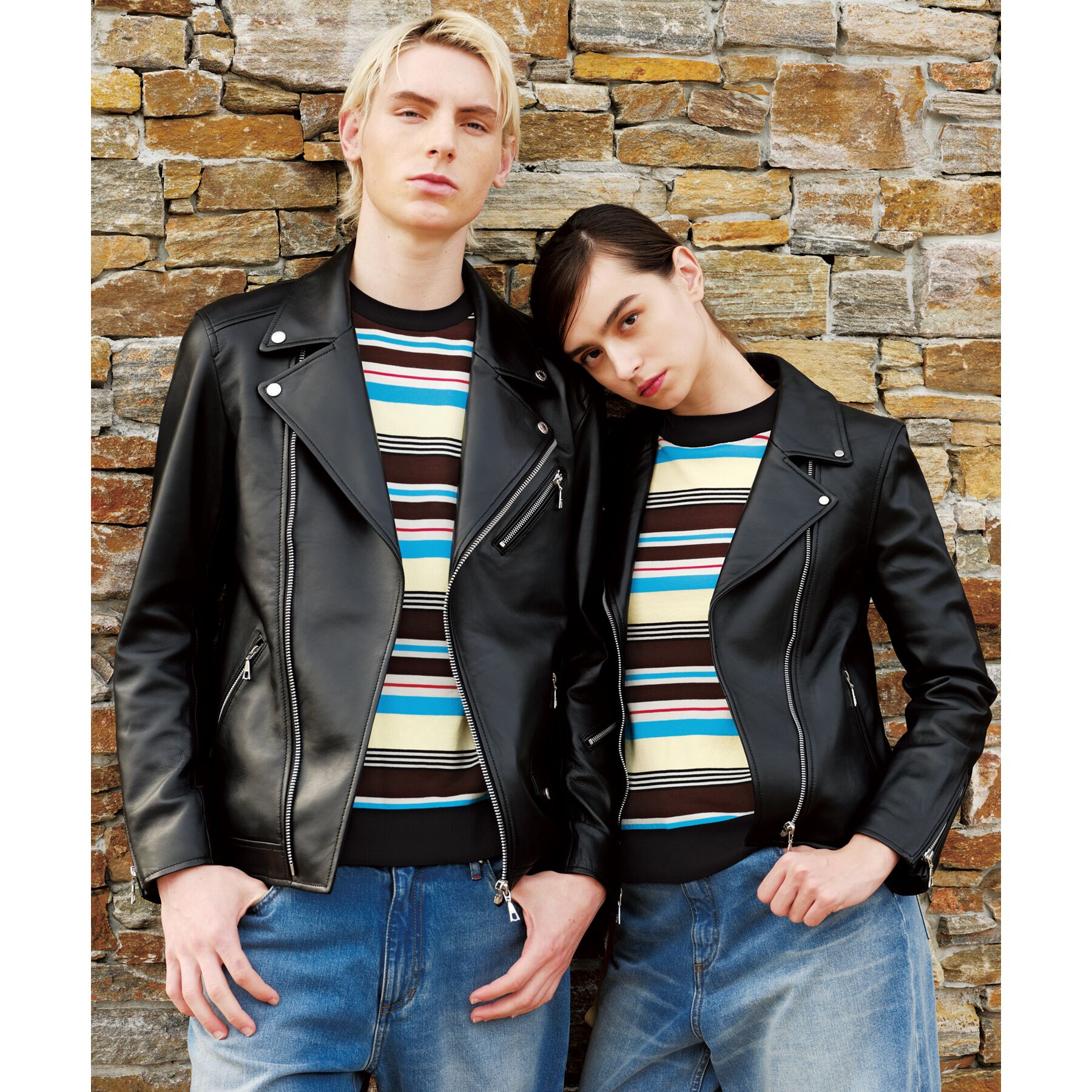 DRESSTERIOR「コットンシルク混 マルチボーダーニット」|ニット・セーター|