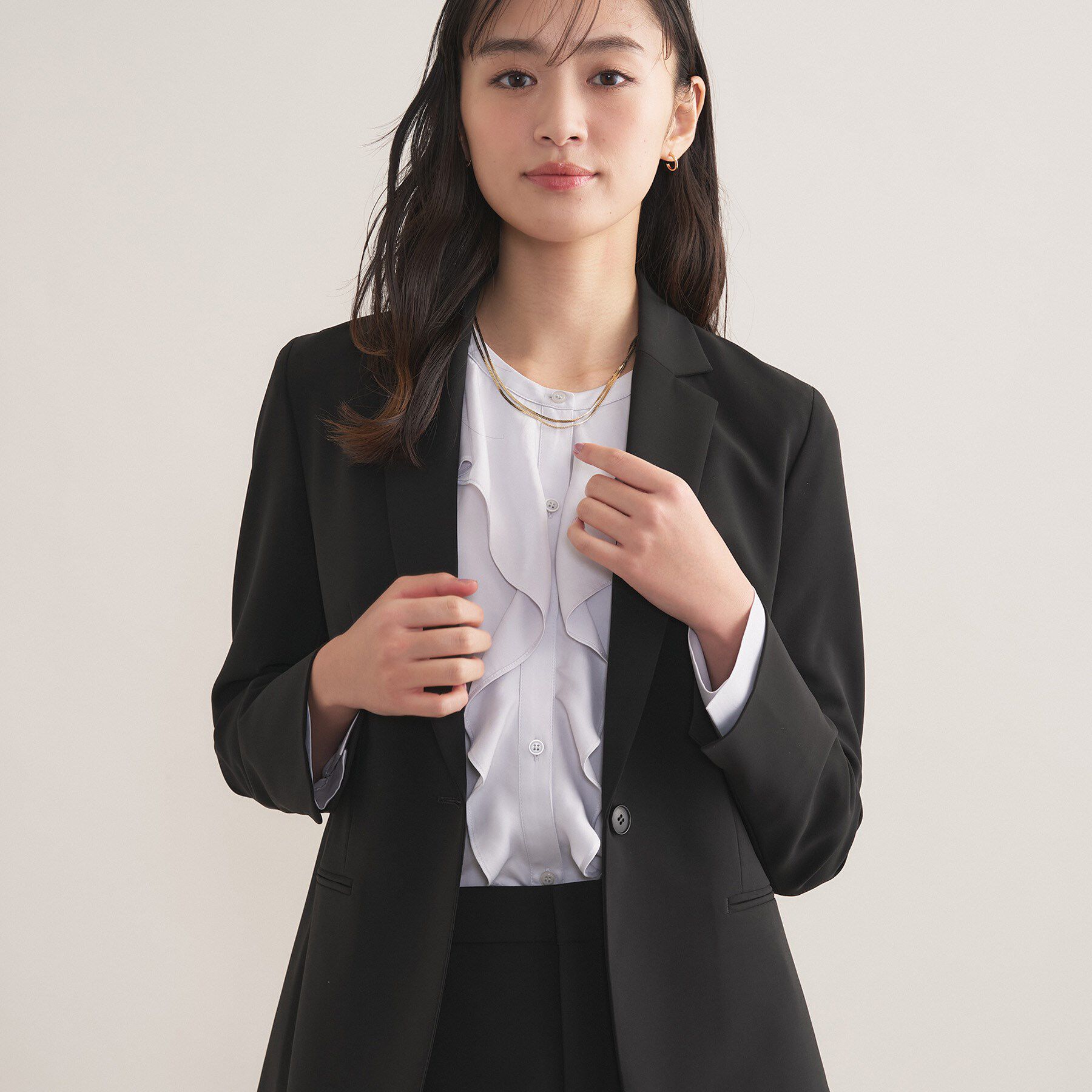 INDIVI「【通勤スーツ／洗える】ストレッチテーラードカラージャケット」|スーツ|