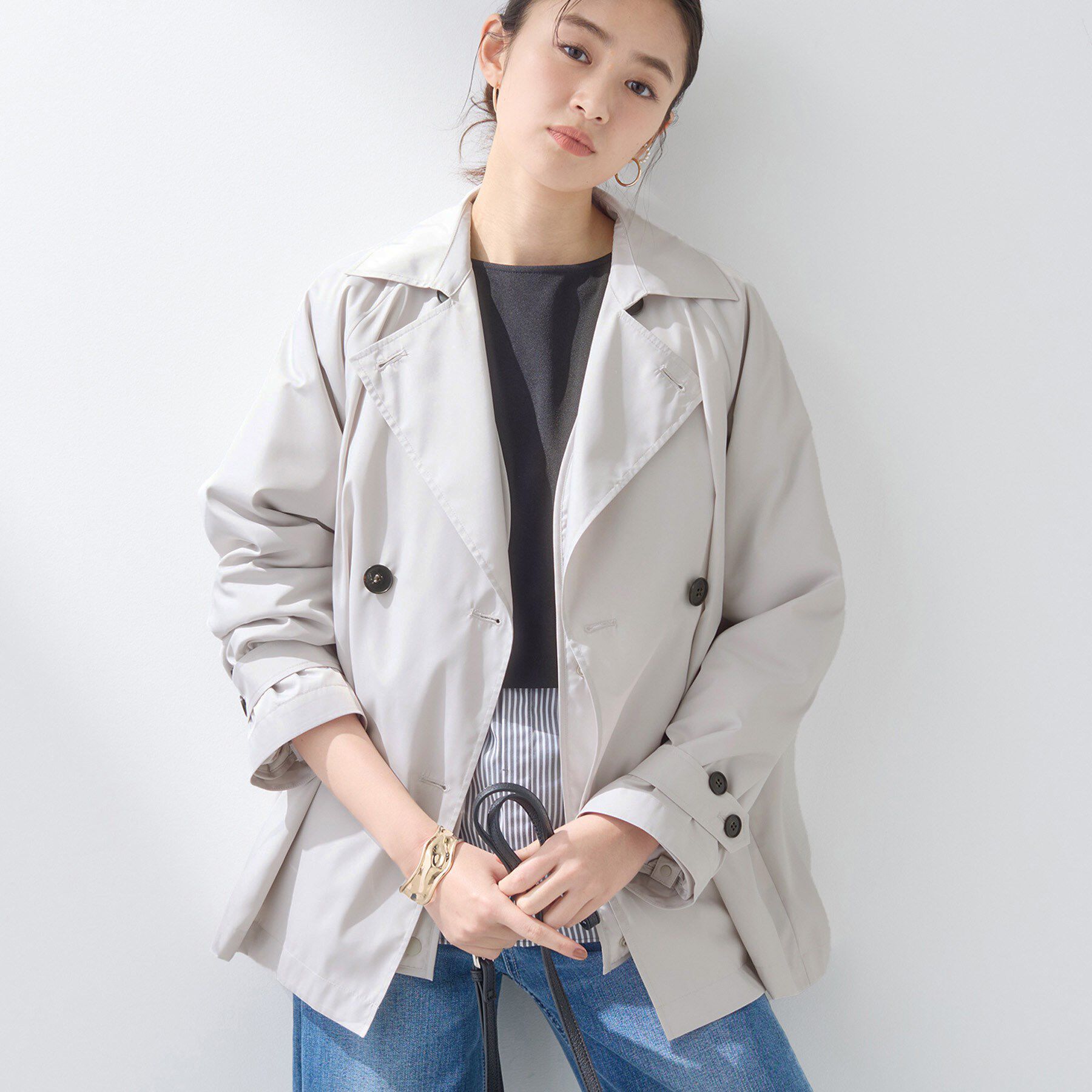 INDIVI「【撥水／UVケア／2WAY】超軽量ライナー付ライトトレンチコート」|トレンチコート|