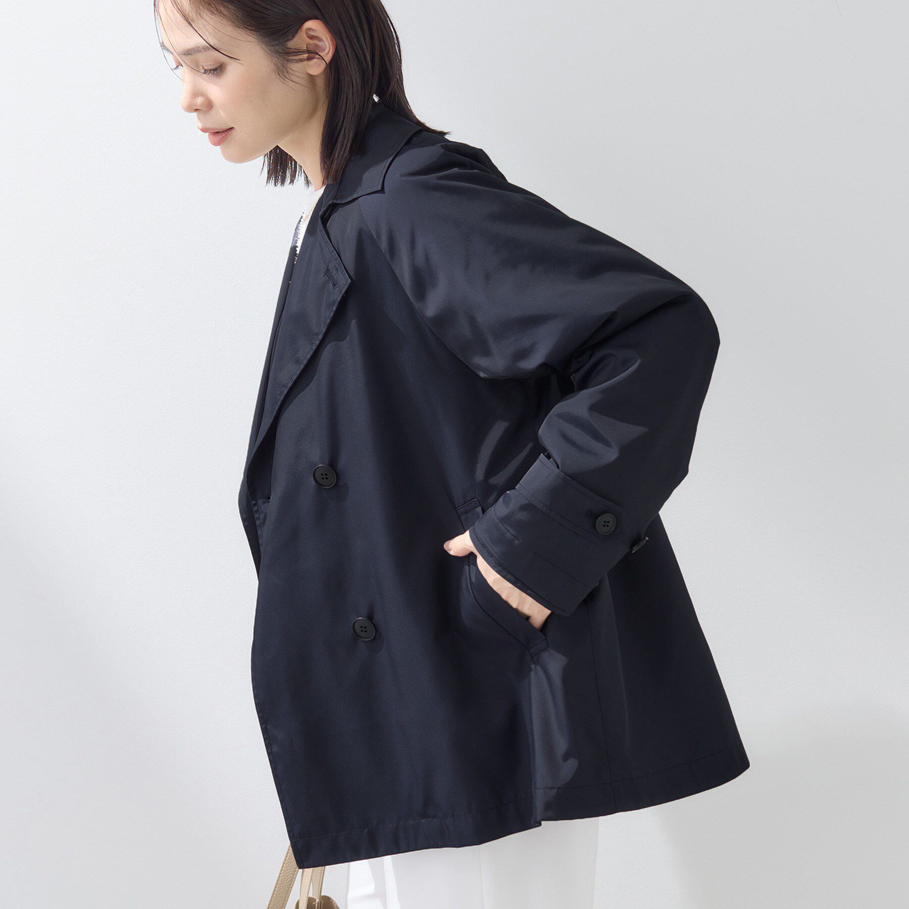 INDIVI「【撥水／UVケア／2WAY】超軽量ライナー付ライトトレンチコート」|トレンチコート|