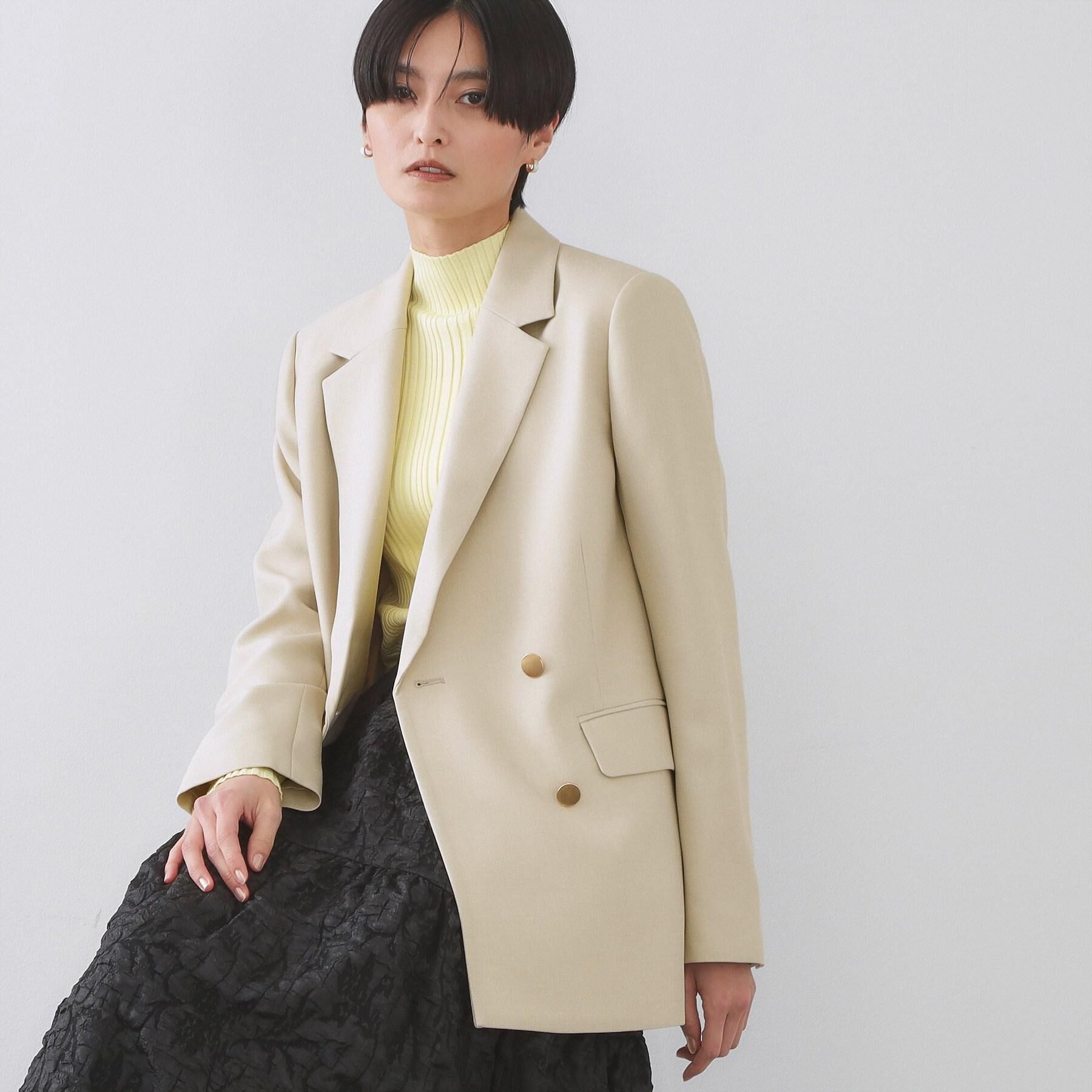 OPAQUE.CLIP「金ボタンダブルブレストテーラードジャケット/セットアップ対応【洗える】《S～LL》」|テーラードジャケット|