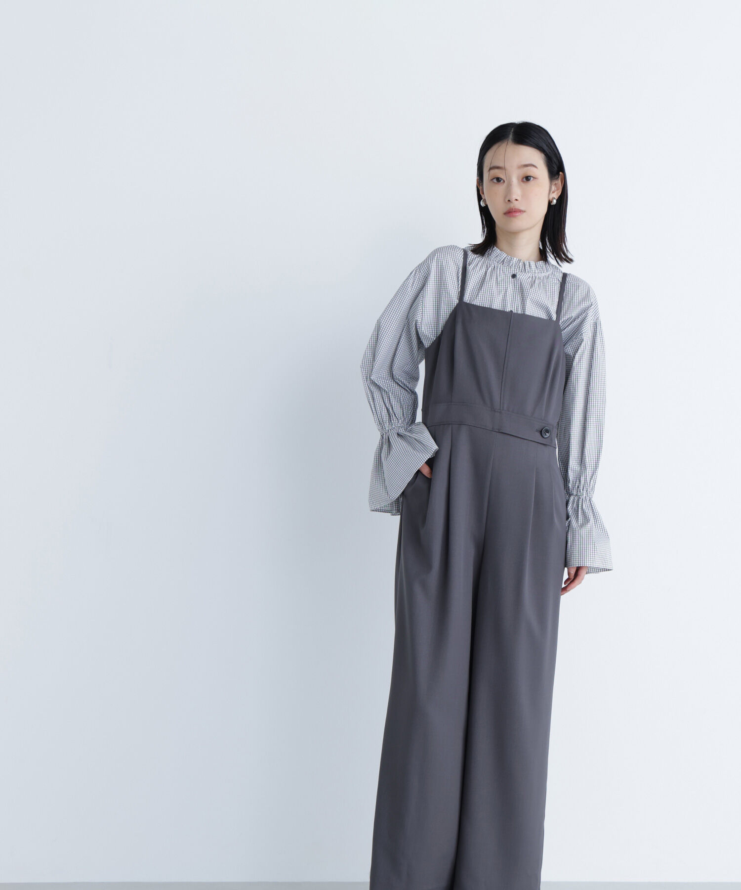  「サイドボタンキャミオールインワン」|ワンピース|