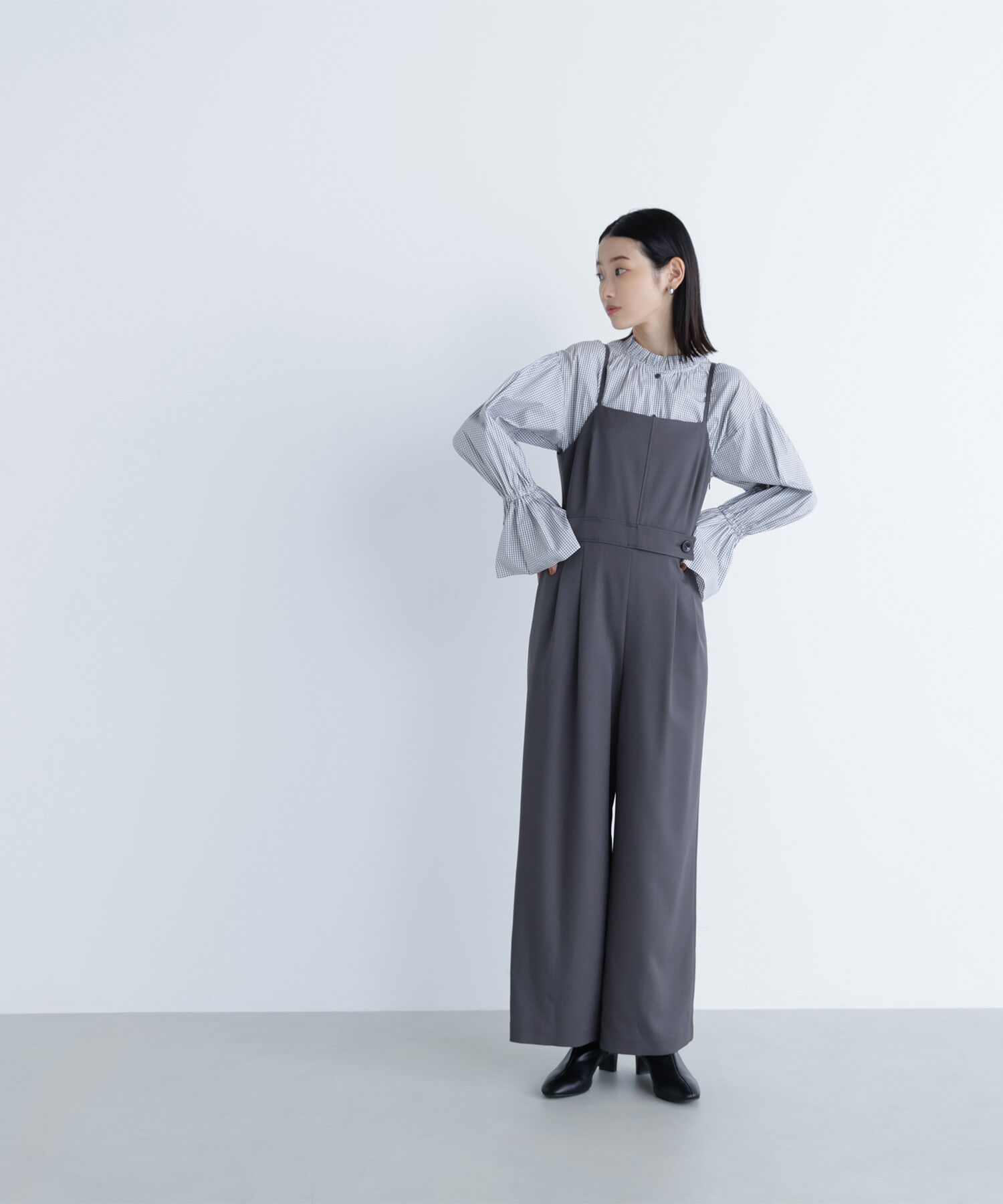  「サイドボタンキャミオールインワン」|ワンピース|