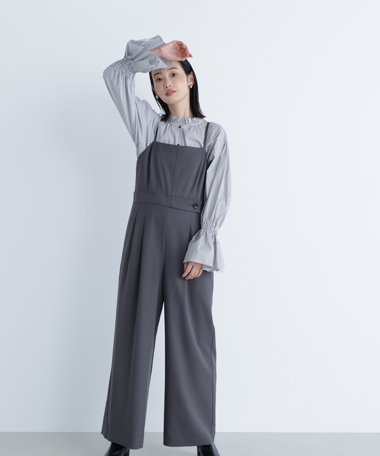  「サイドボタンキャミオールインワン」|ワンピース|