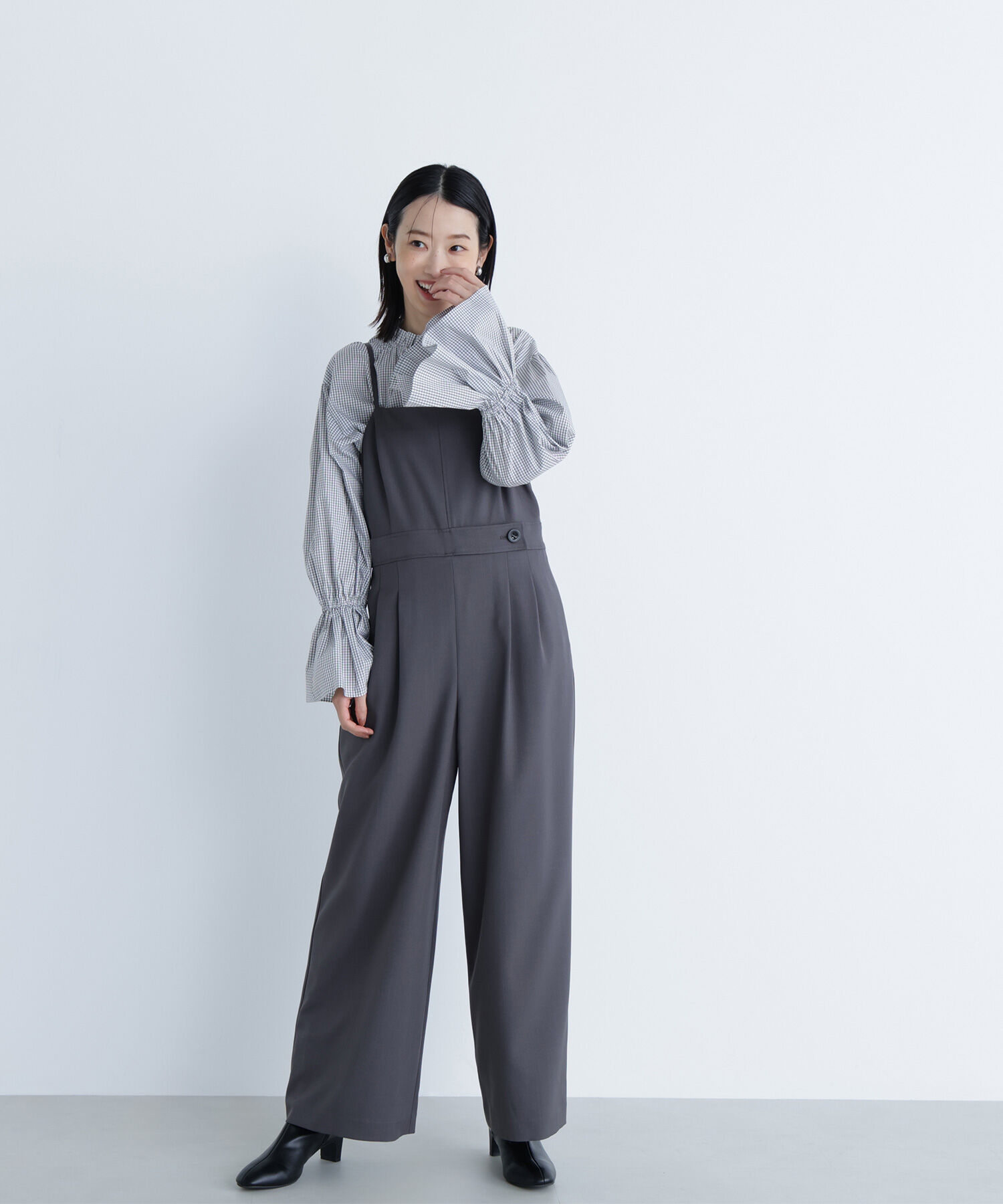  「サイドボタンキャミオールインワン」|ワンピース|