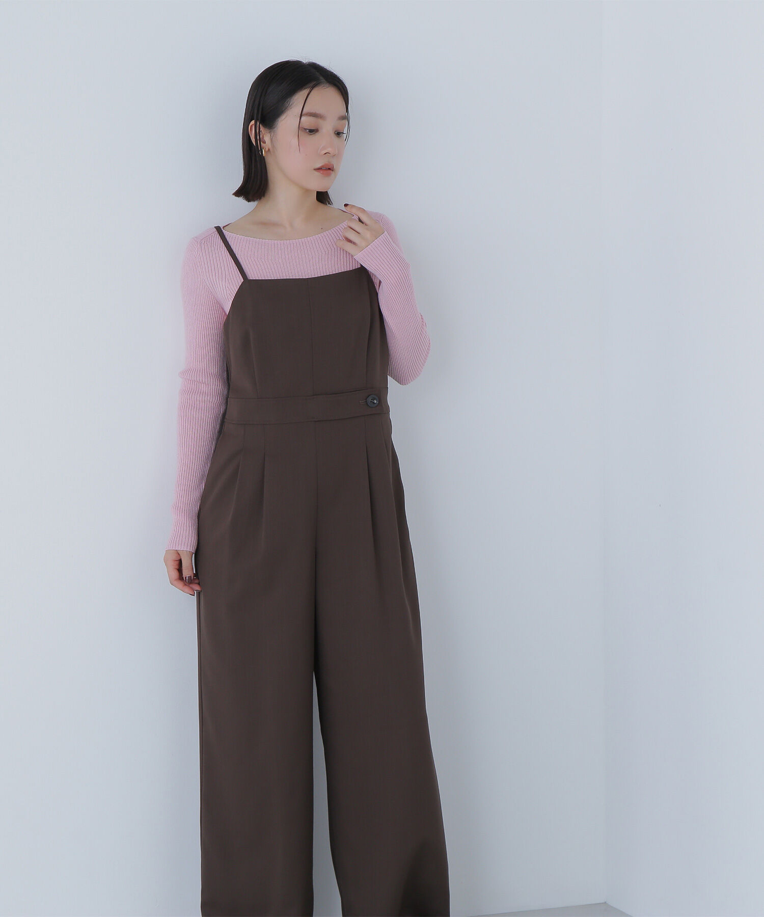  「サイドボタンキャミオールインワン」|ワンピース|