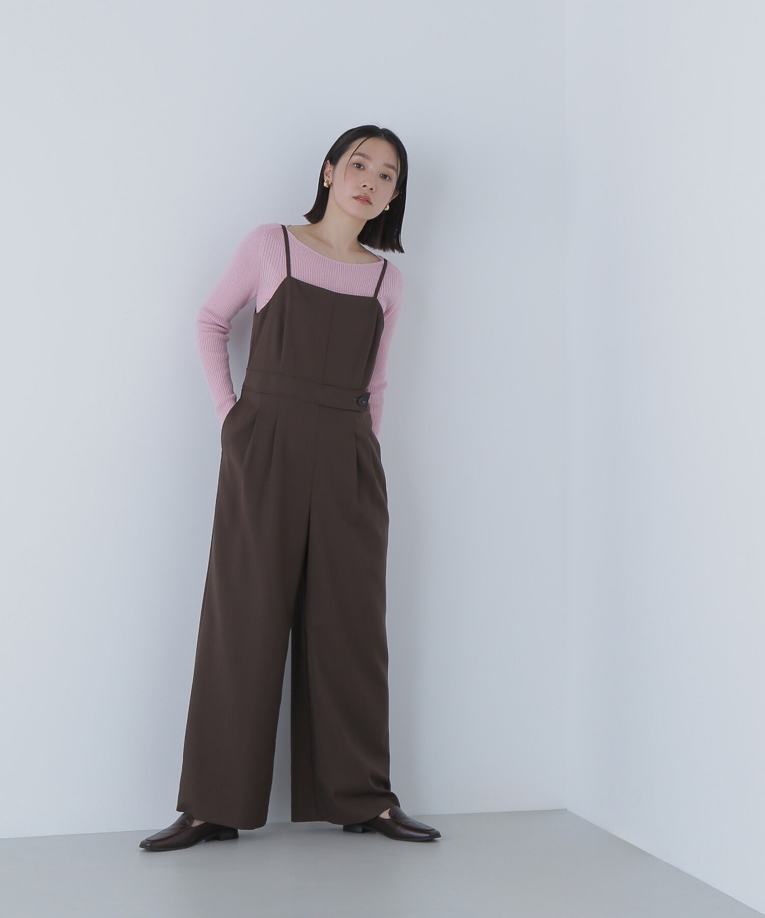  「サイドボタンキャミオールインワン」|ワンピース|