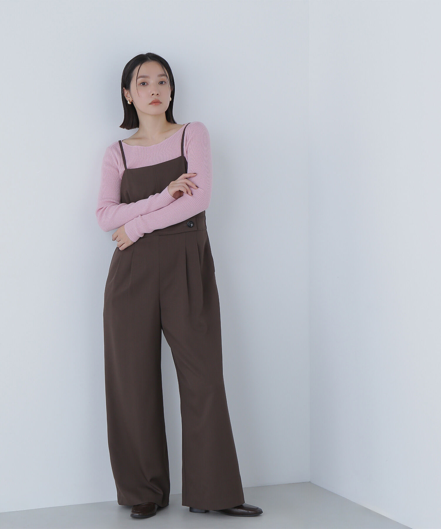  「サイドボタンキャミオールインワン」|ワンピース|