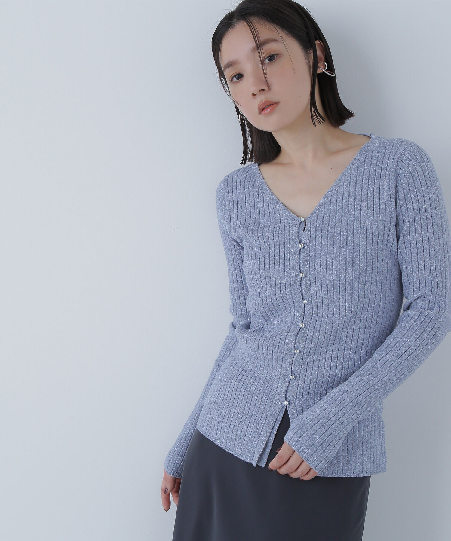  「ラメモールカーディガン」|ニット・セーター|