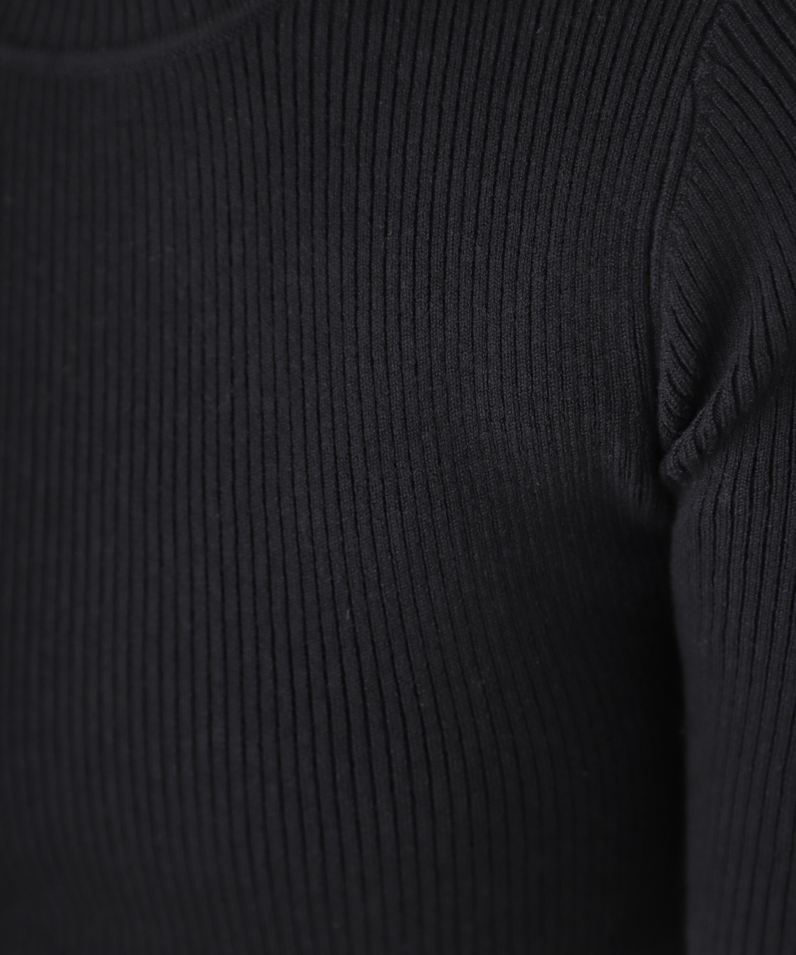  「［洗える］マシンウォッシャブルリブハイネック5分袖ニット」|ニット・セーター|