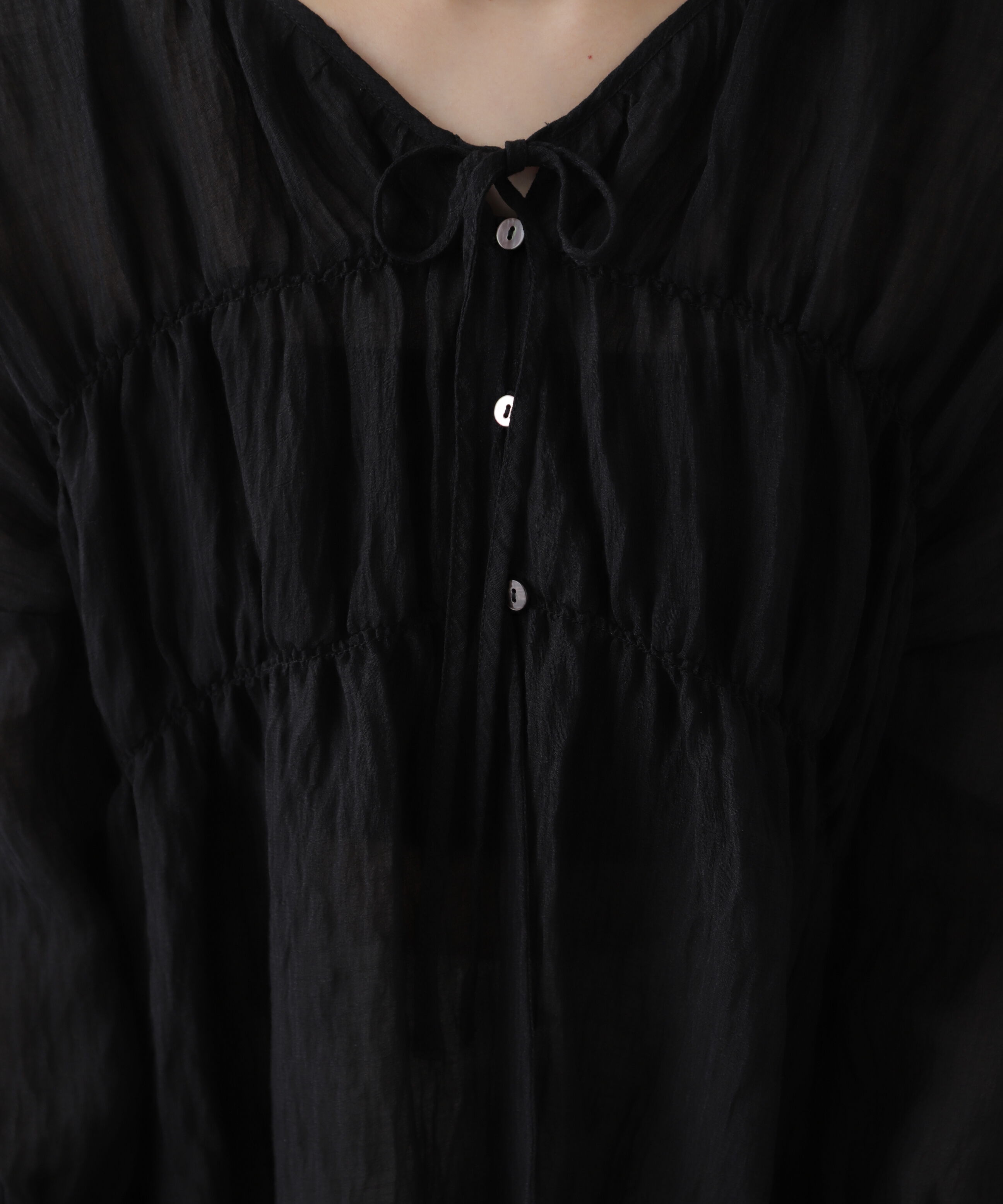  「シャーリングドロストチュニックブラウス」|シャツ・ブラウス|