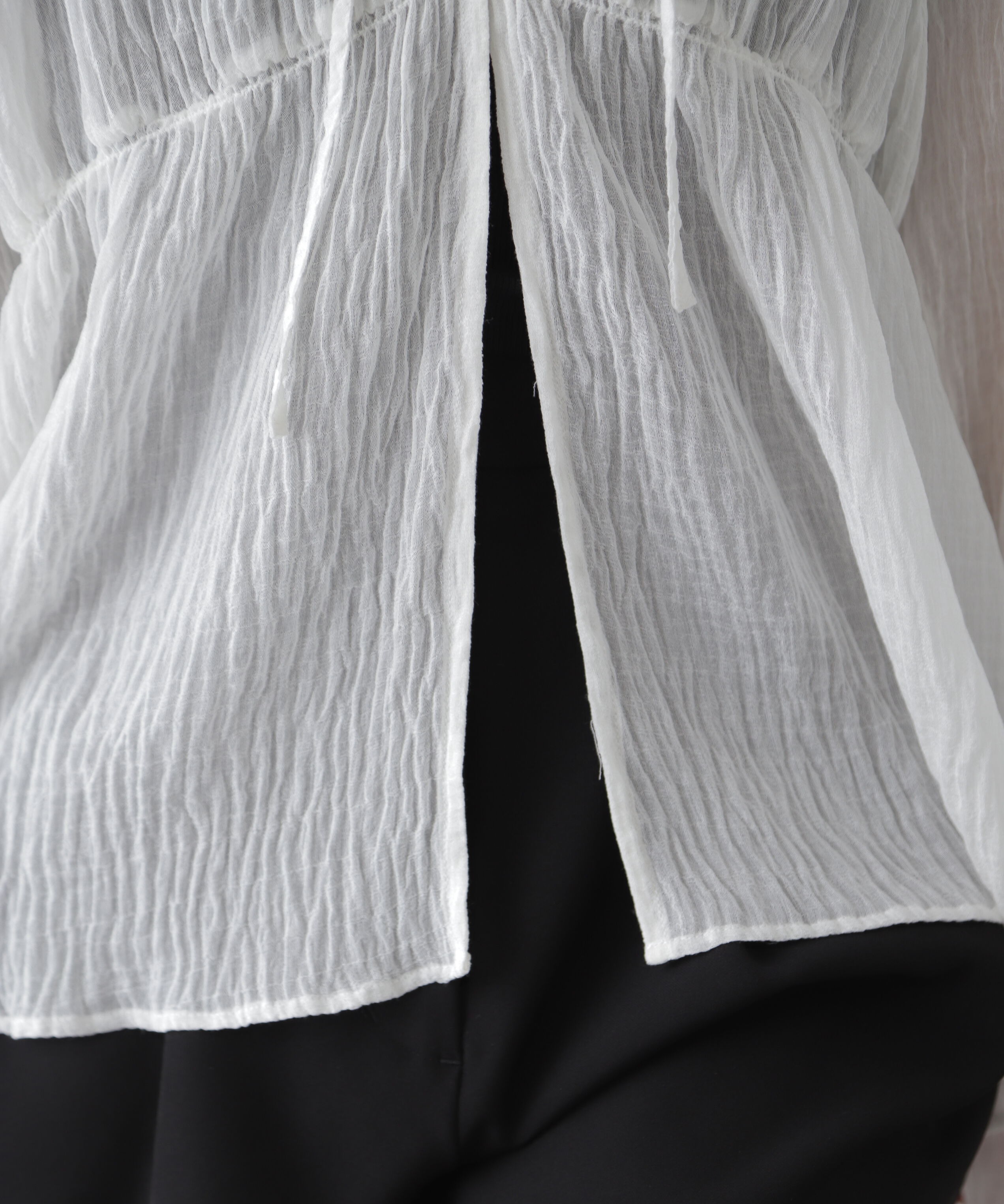  「シャーリングドロストチュニックブラウス」|シャツ・ブラウス|