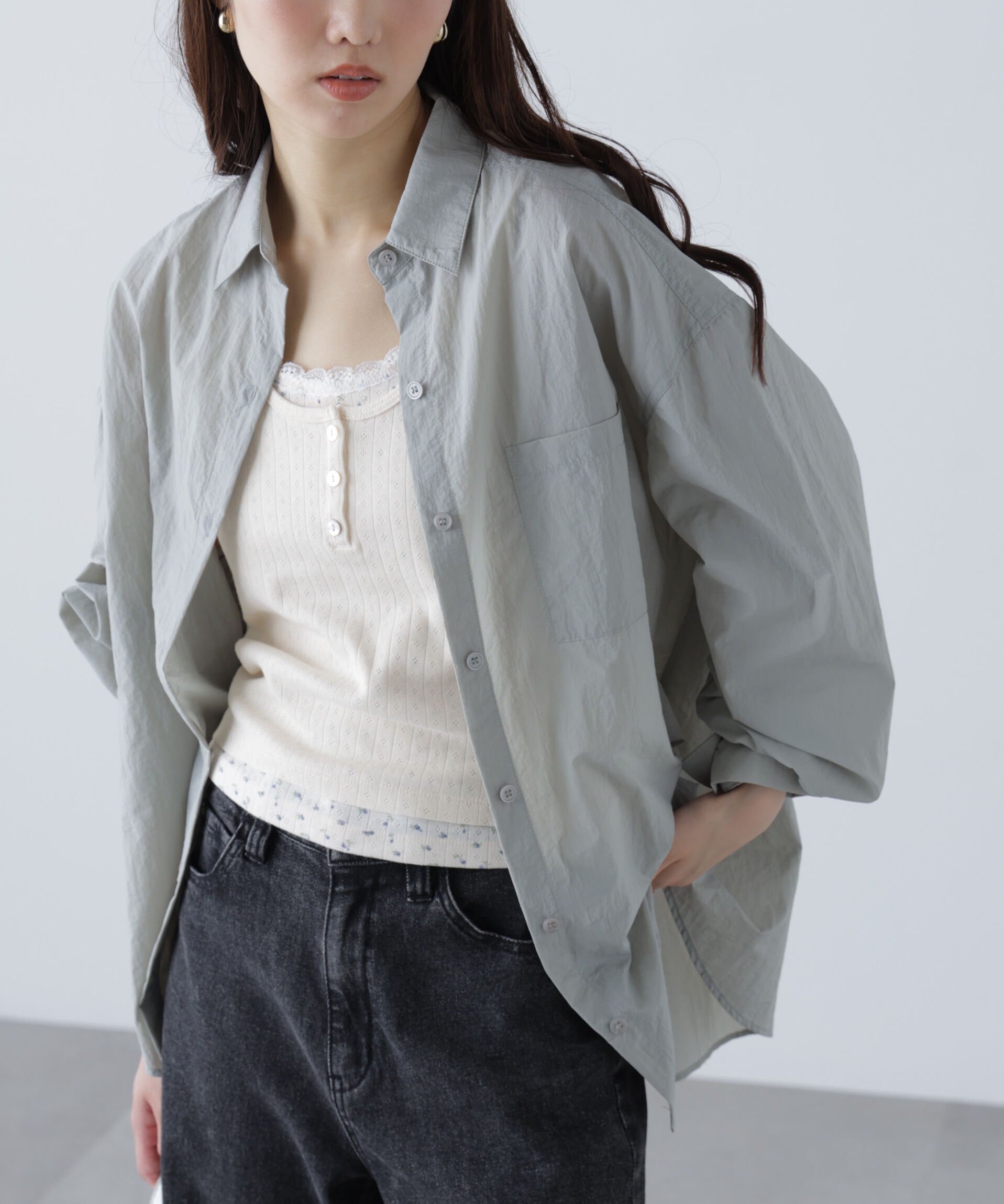  「ナイロンベーシックシャツ」|シャツ・ブラウス|