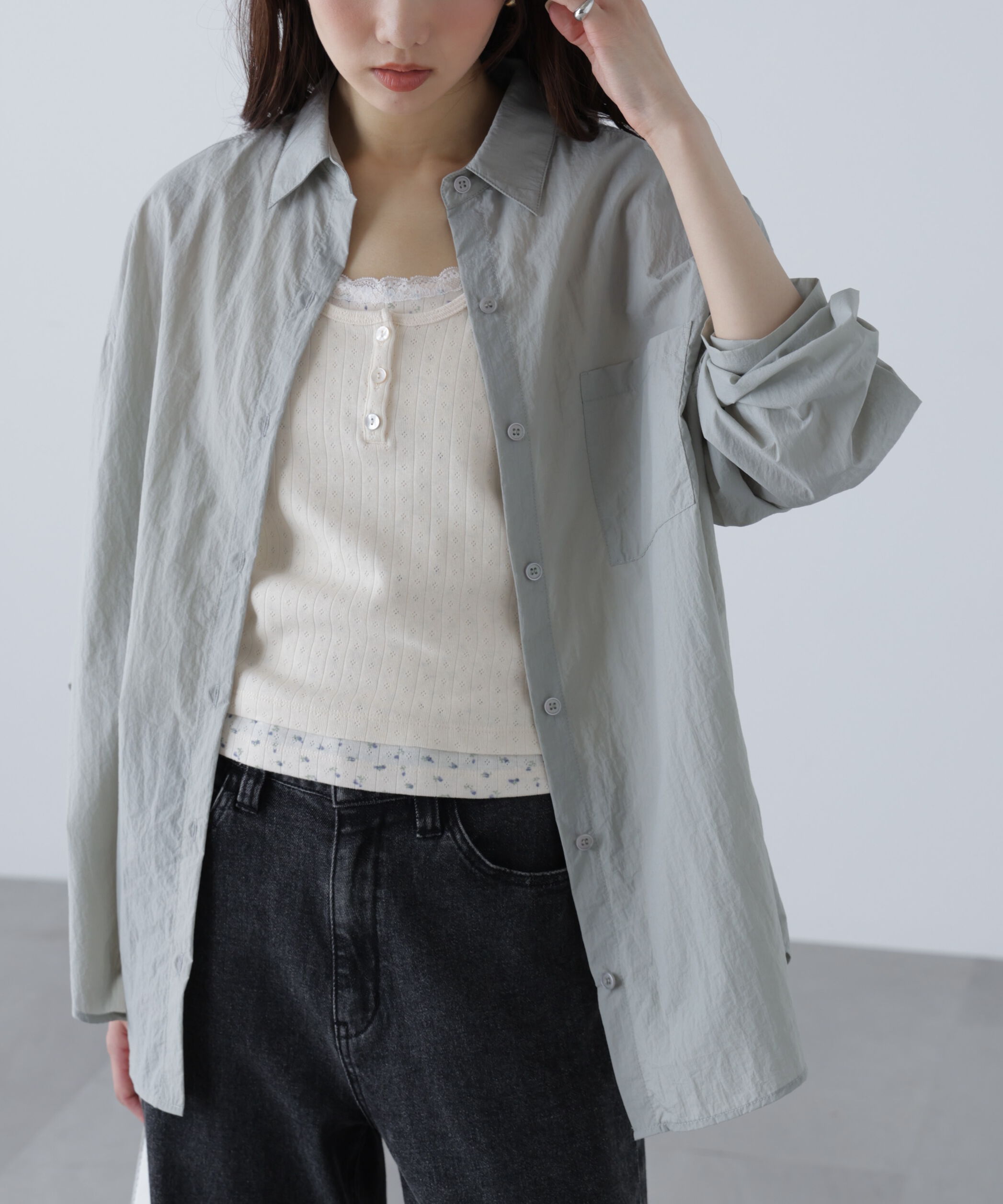  「ナイロンベーシックシャツ」|シャツ・ブラウス|