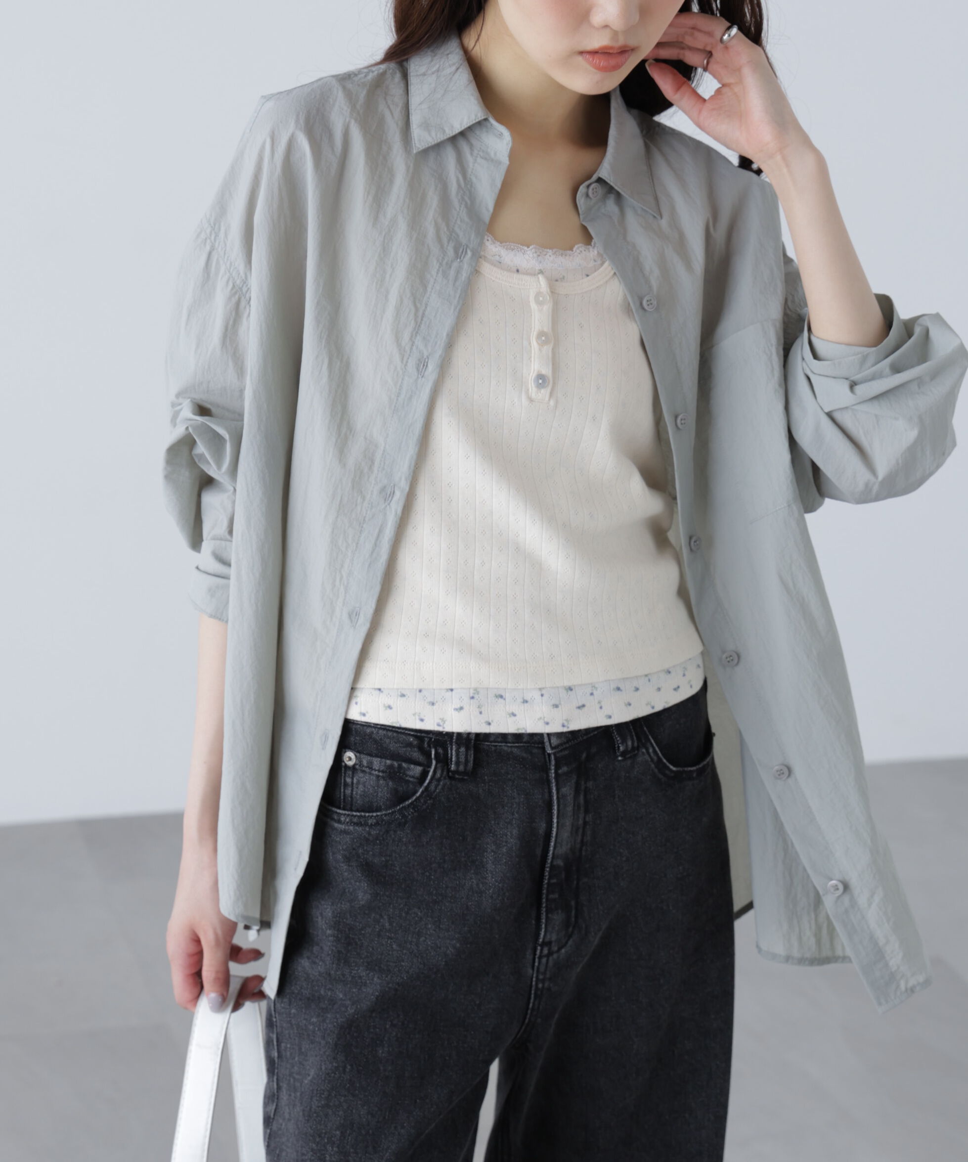  「ナイロンベーシックシャツ」|シャツ・ブラウス|