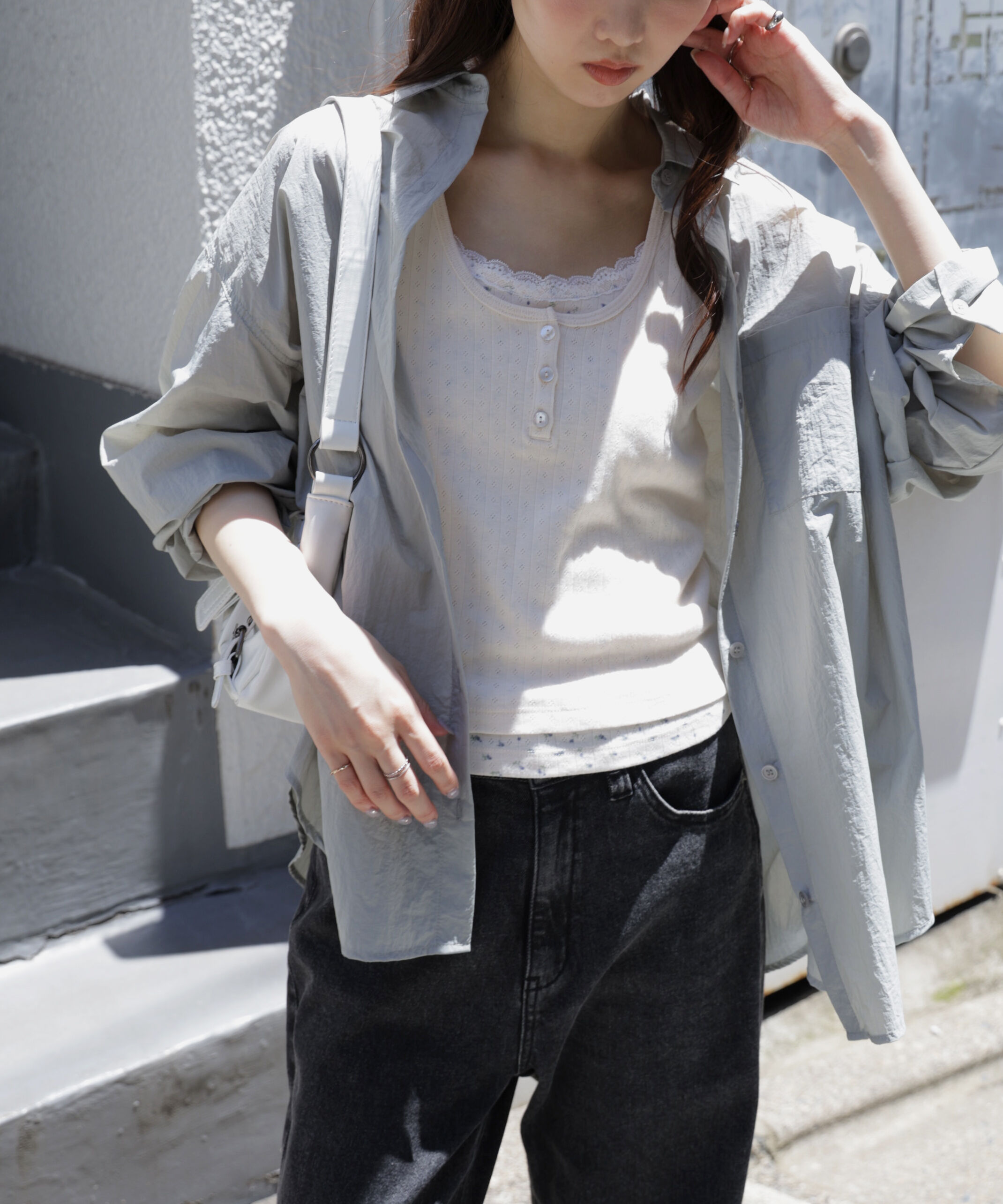  「ナイロンベーシックシャツ」|シャツ・ブラウス|