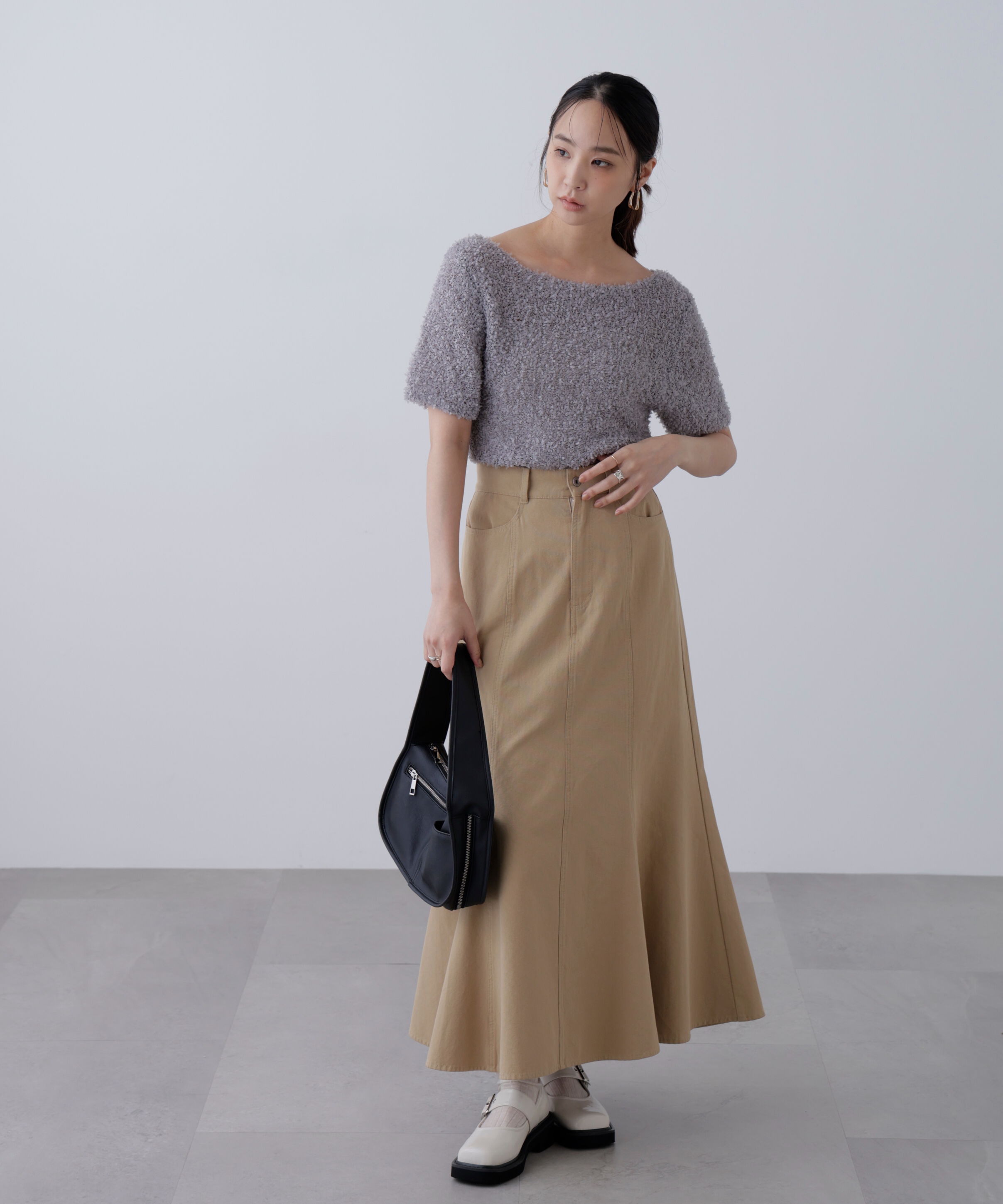  「チョウチョヤーン半袖ニット」|ニット・セーター|