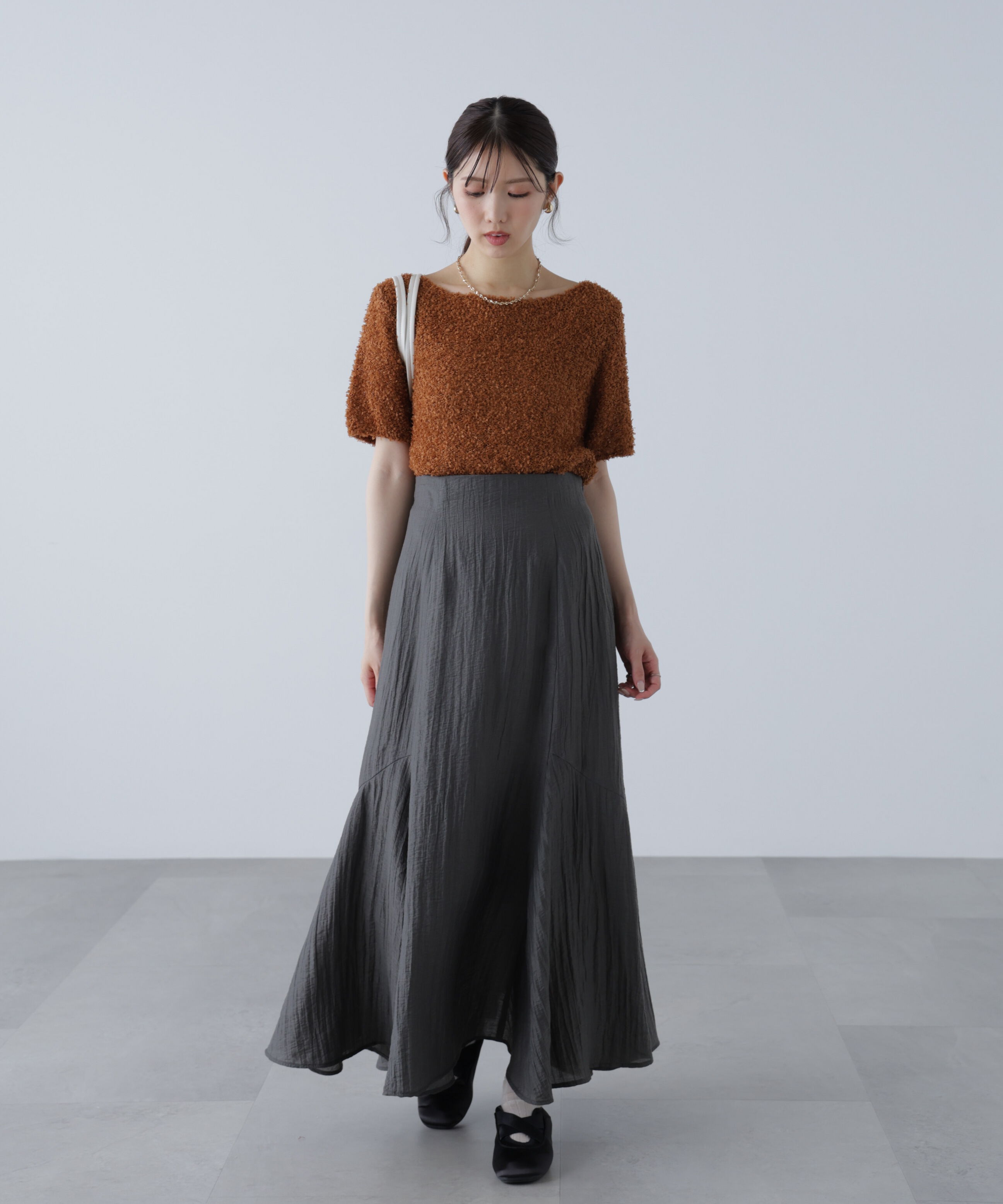  「チョウチョヤーン半袖ニット」|ニット・セーター|