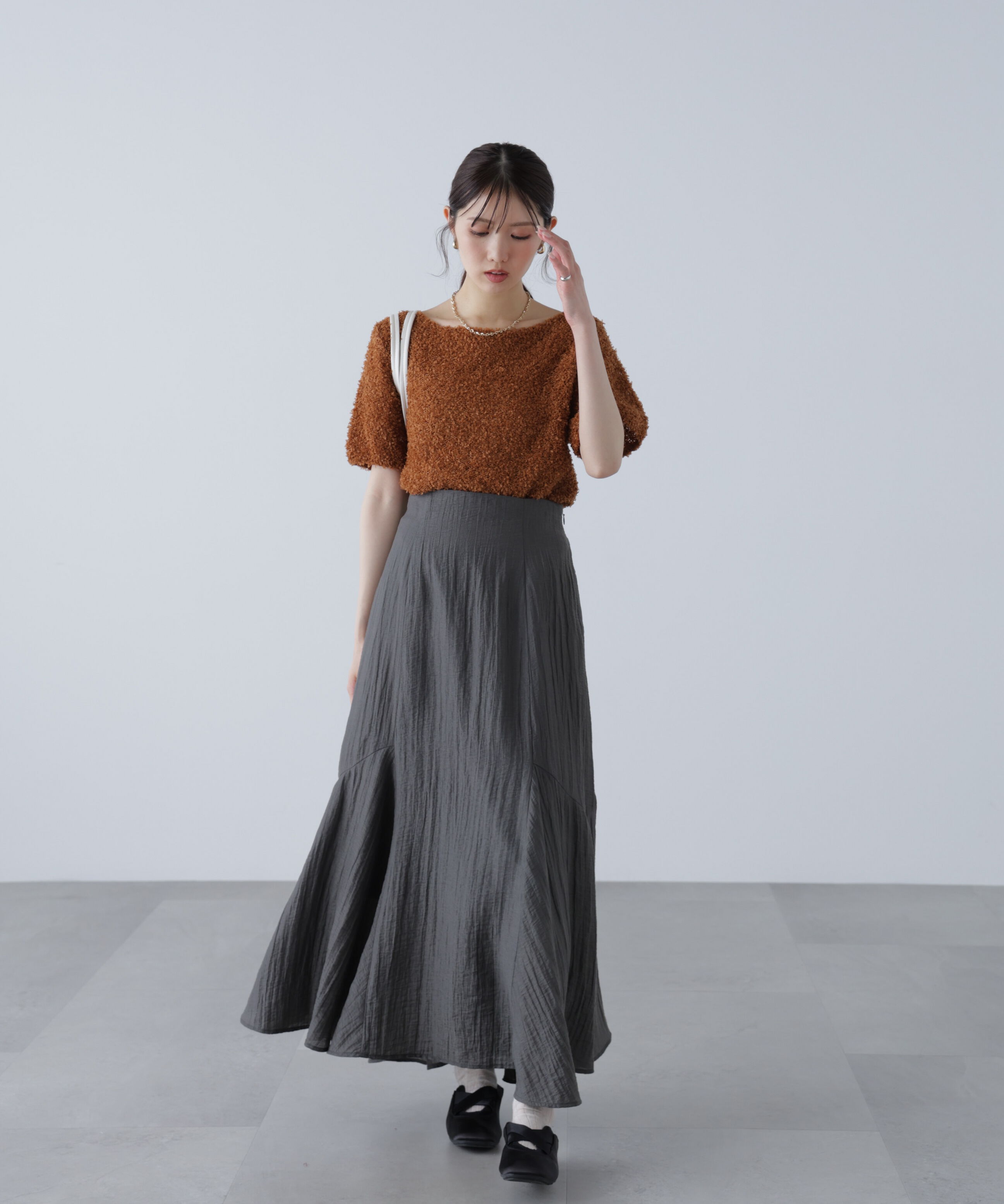  「チョウチョヤーン半袖ニット」|ニット・セーター|