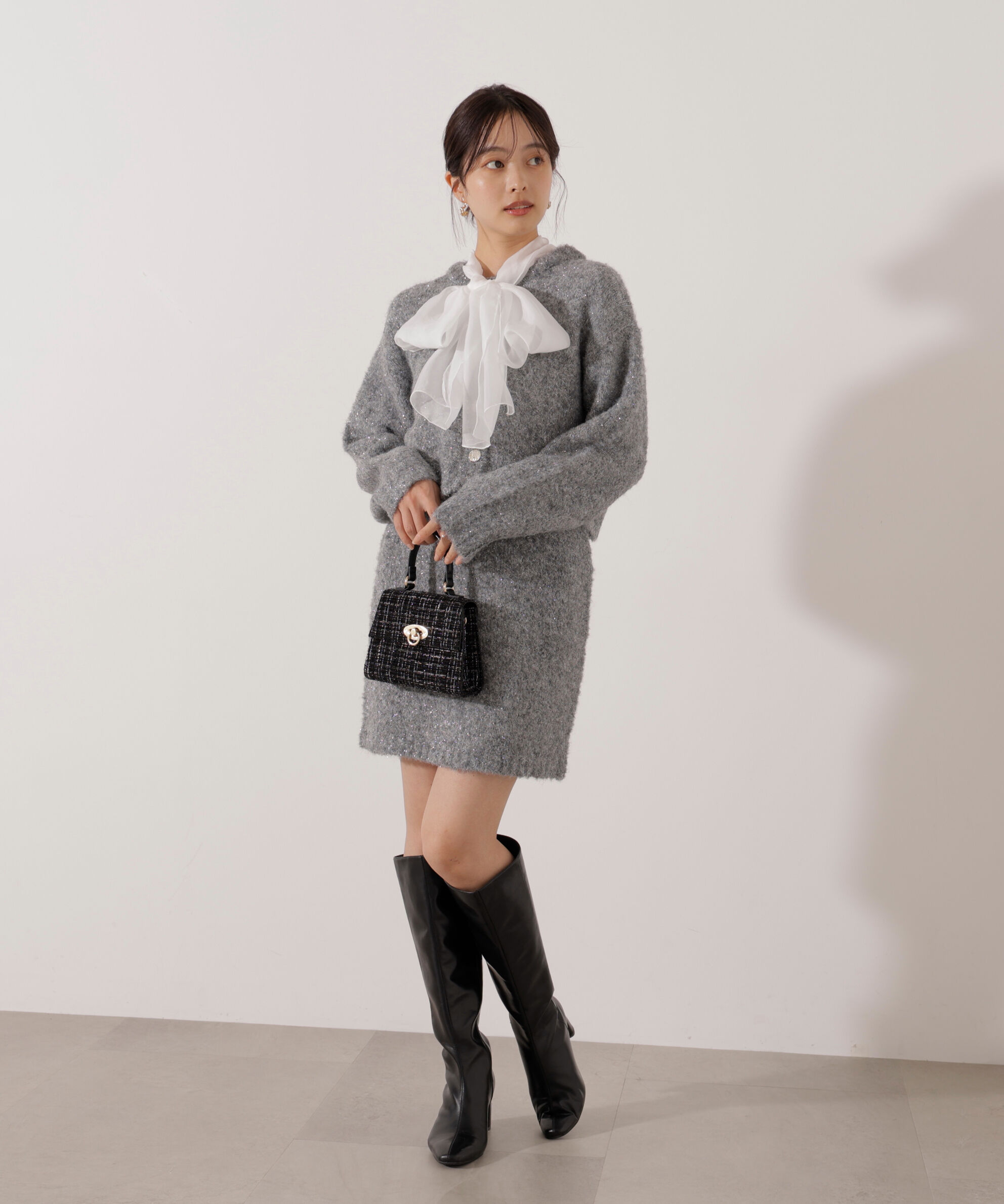 PROPORTION BODY DRESSING「《EDIT COLOGNE》サイドリボンニットSETUP」|ワンピース|